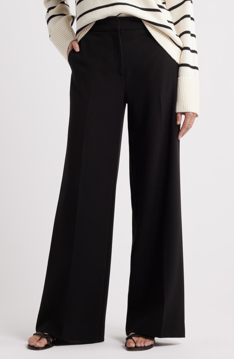 Flat Front Wide Leg Pants