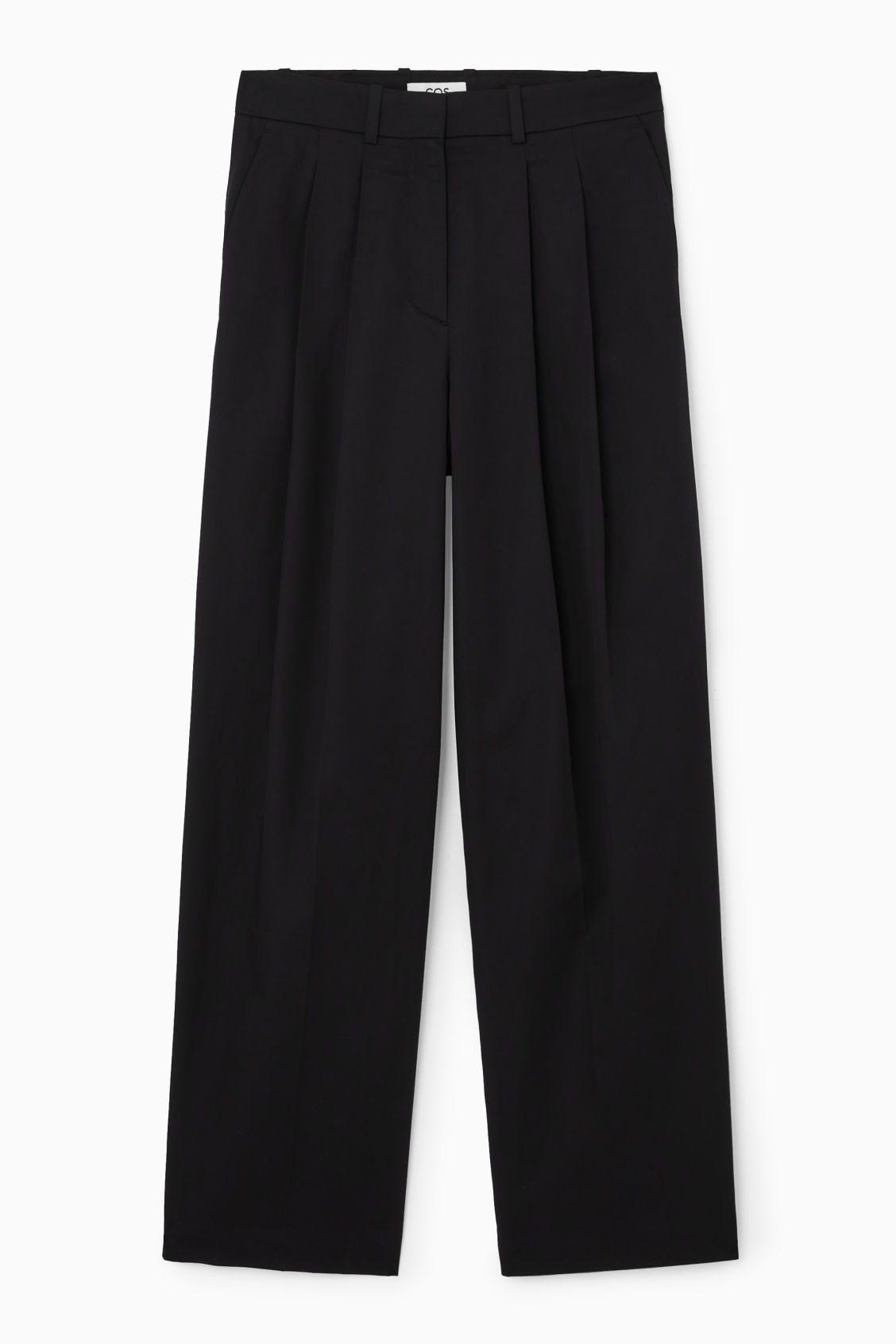 Relaxed Cotton Wide-Leg Pants