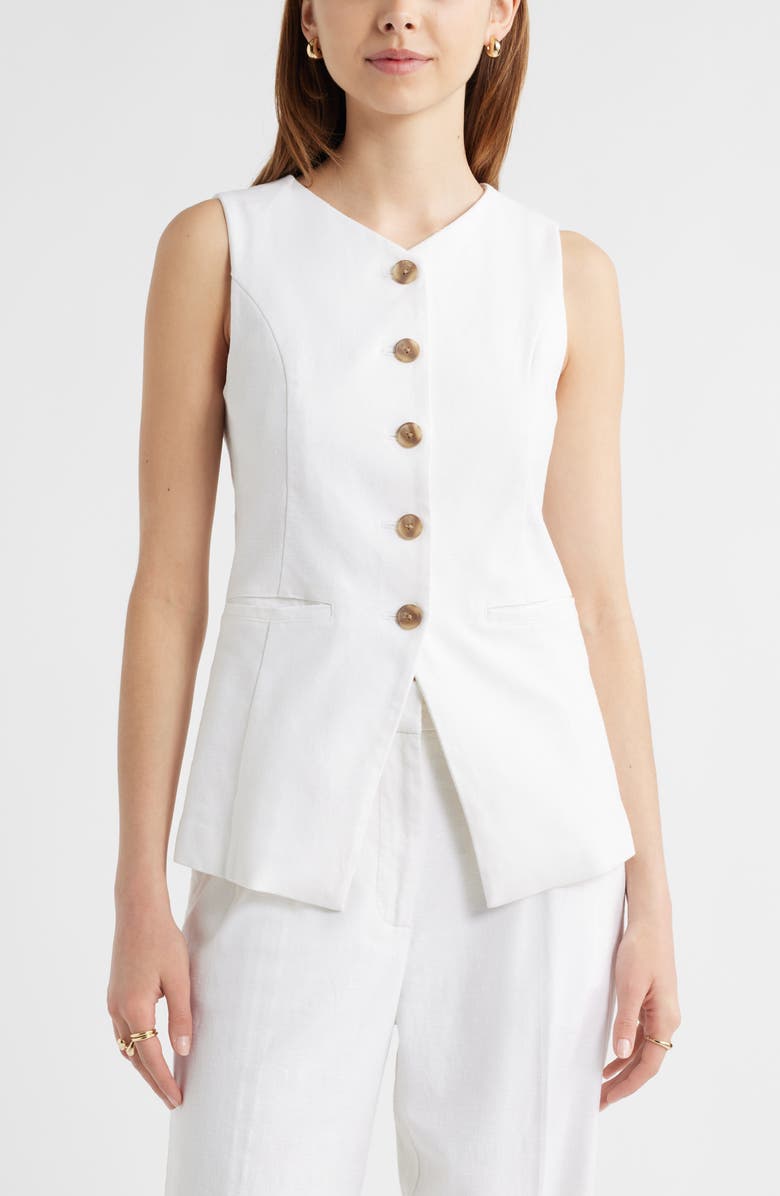 Linen Blend Vest