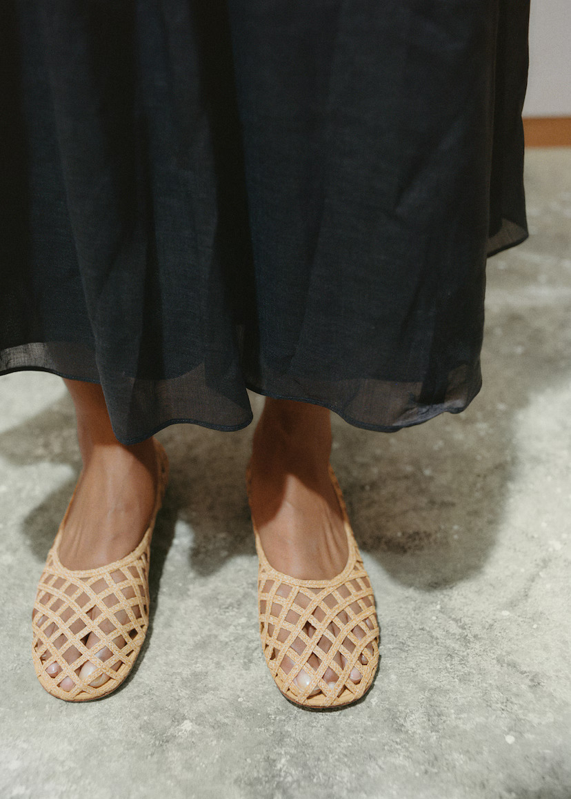 MANGO, Natural Fibre Ballerina Flats - Women | Mango United Kingdom