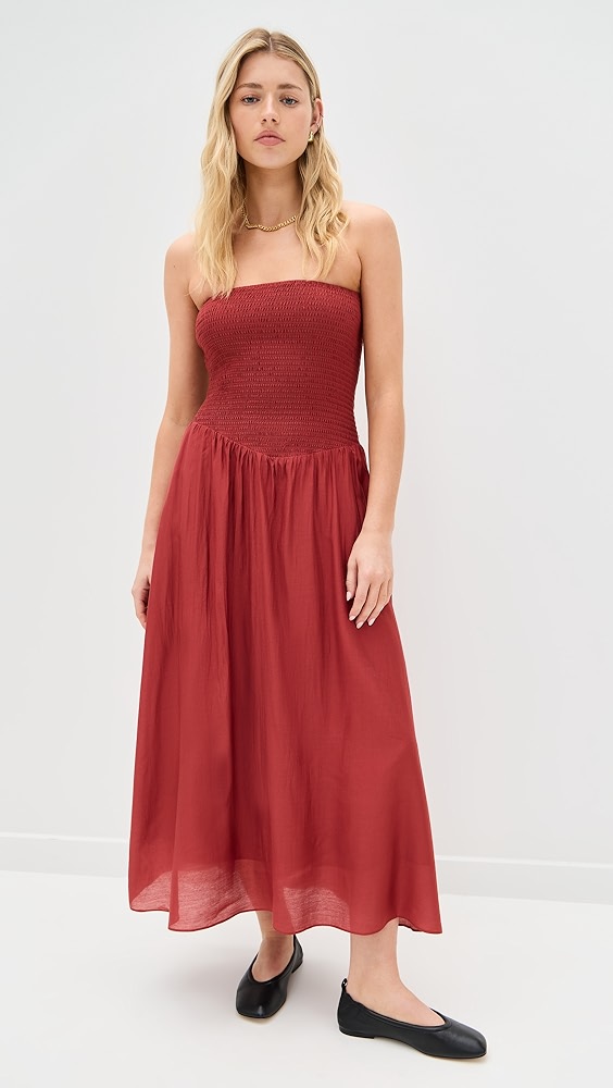 Pixie Market Smocked Strapless Dress