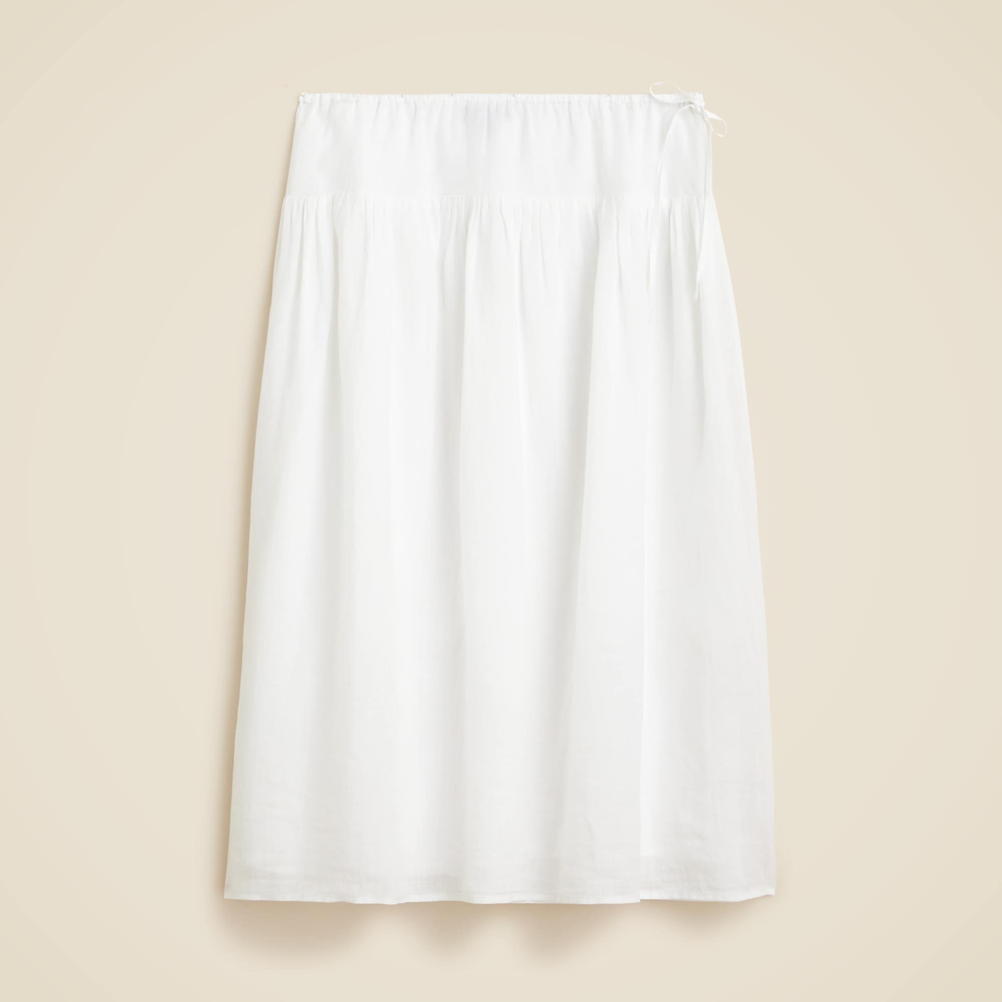 jcrew, Side-Tie Skirt in Ramie
