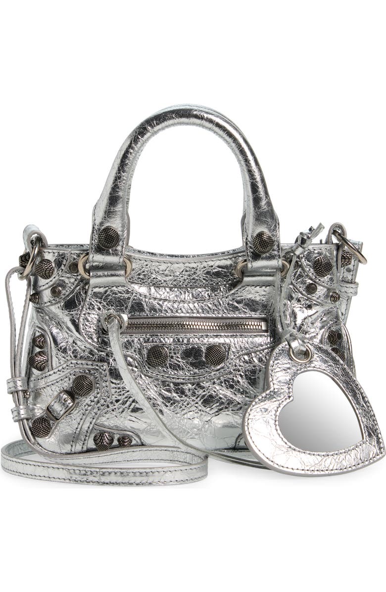 Mini Neo Cagole Metallic Leather Tote