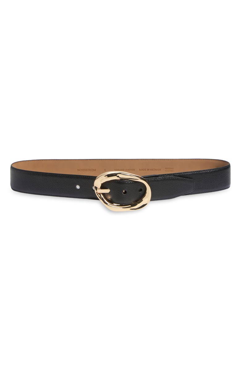 Cora Oval Buckle Leather Belt
