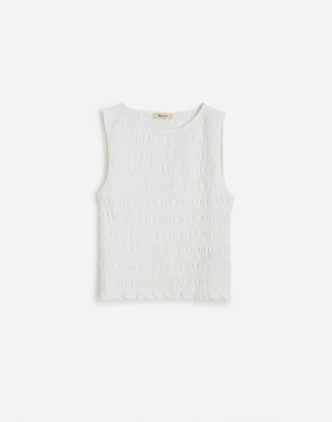 MW, Smocked Boatneck Tank