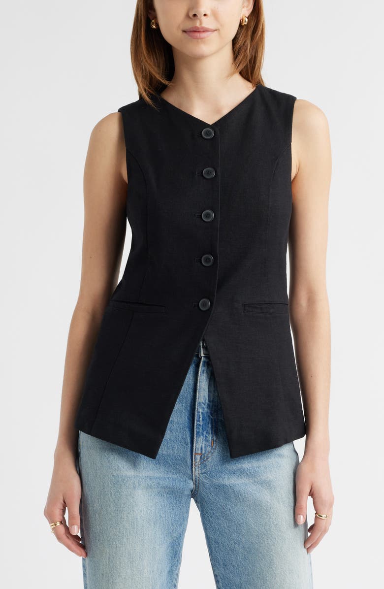 Linen Blend Vest