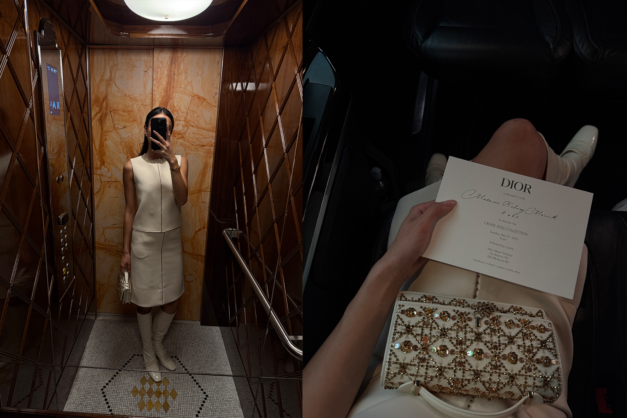 Kelsey Merritt at the Dior Cruise 2026 runway show in Rome