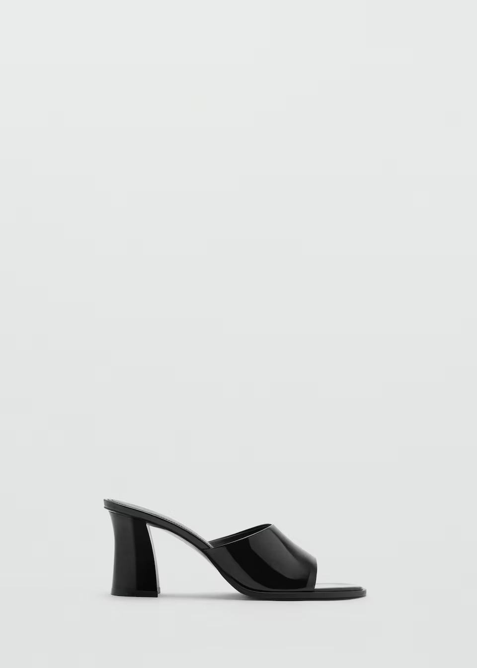 MANGO, Patent Leather Effect Heeled Sandal - Women | Mango United Kingdom
