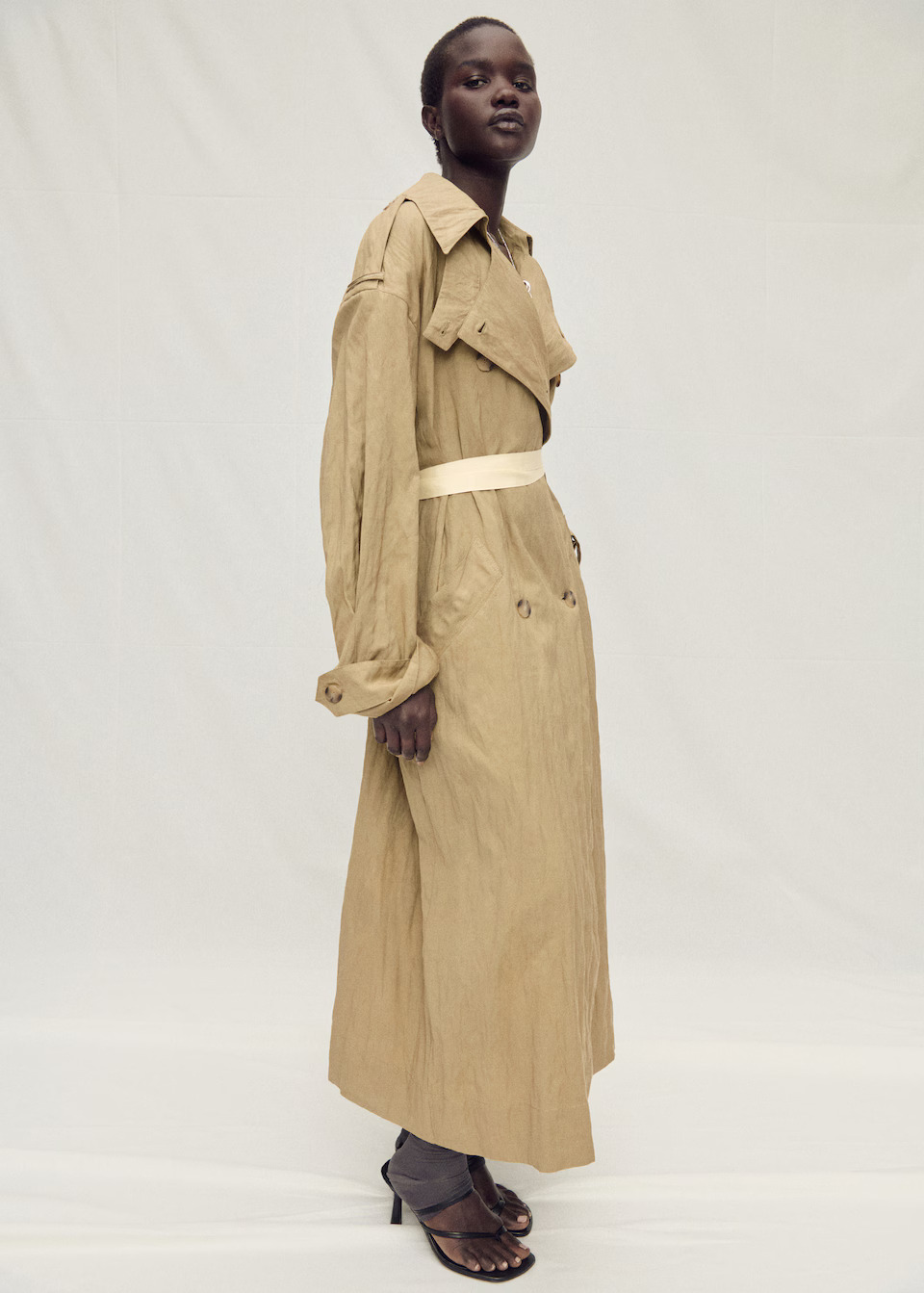MANGO, Oversized Creased-Effect Trench Coat - Women | Mango United Kingdom
