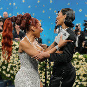 Megan Thee Stallion & Other Celebs Break Anna Wintour's Strict "No-Phone" Rule During Met Gala Reception