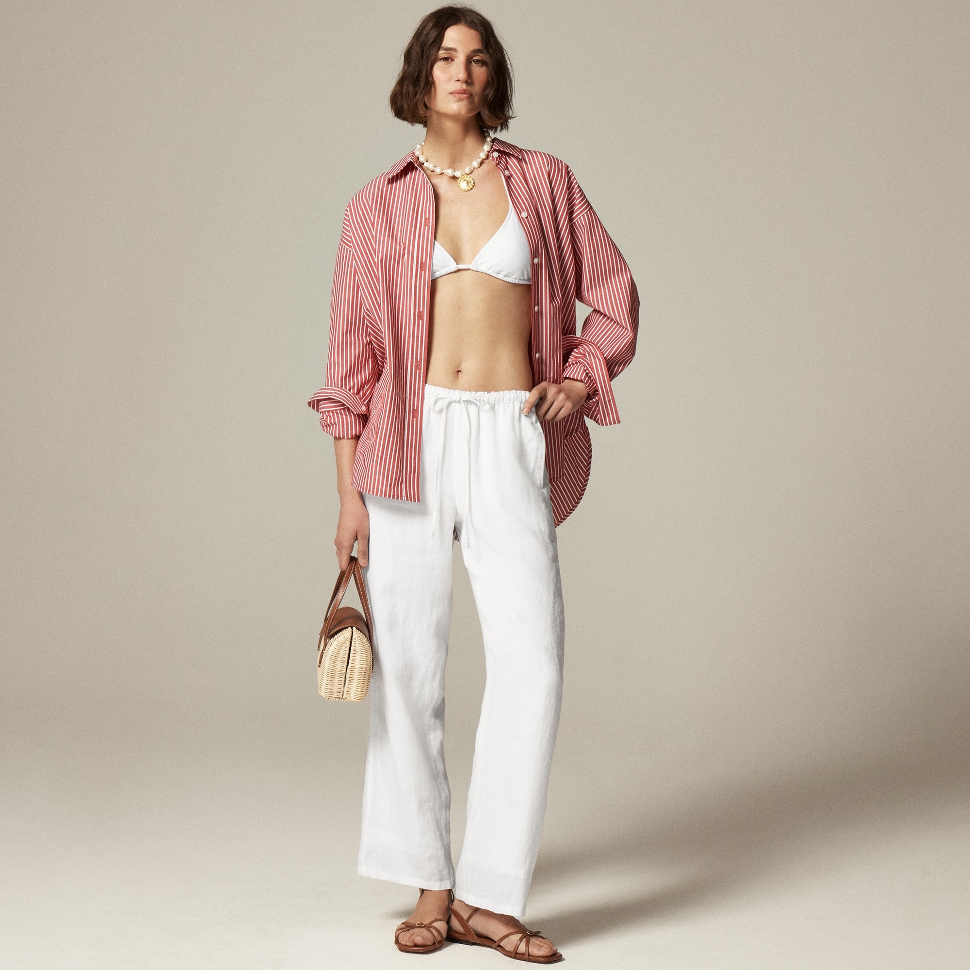 J.Crew, New Soleil Pant in Linen