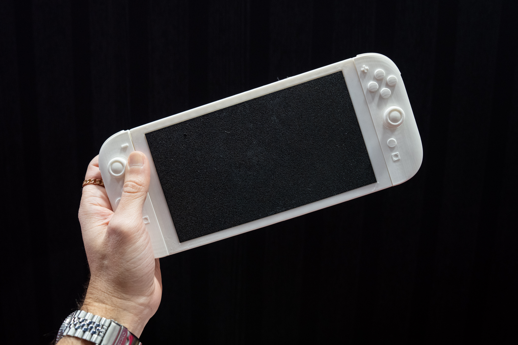 A photo of Genki’s Nintendo Switch 2 mockup.