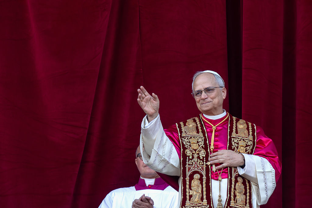 The newly elected Pope Leo XIV, american cardinal Robert...