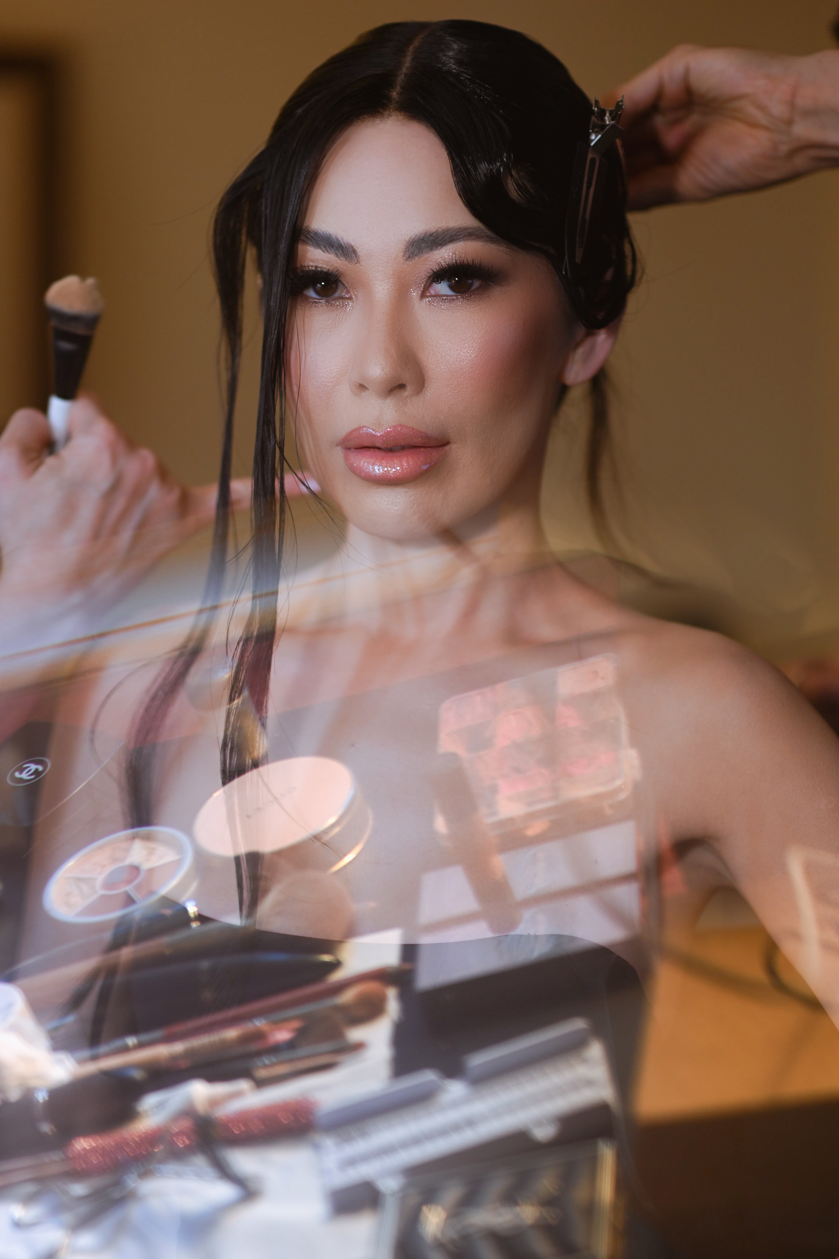 Christine Chiu gets ready for the 2025 Gold Gala with designer Ou Ma.