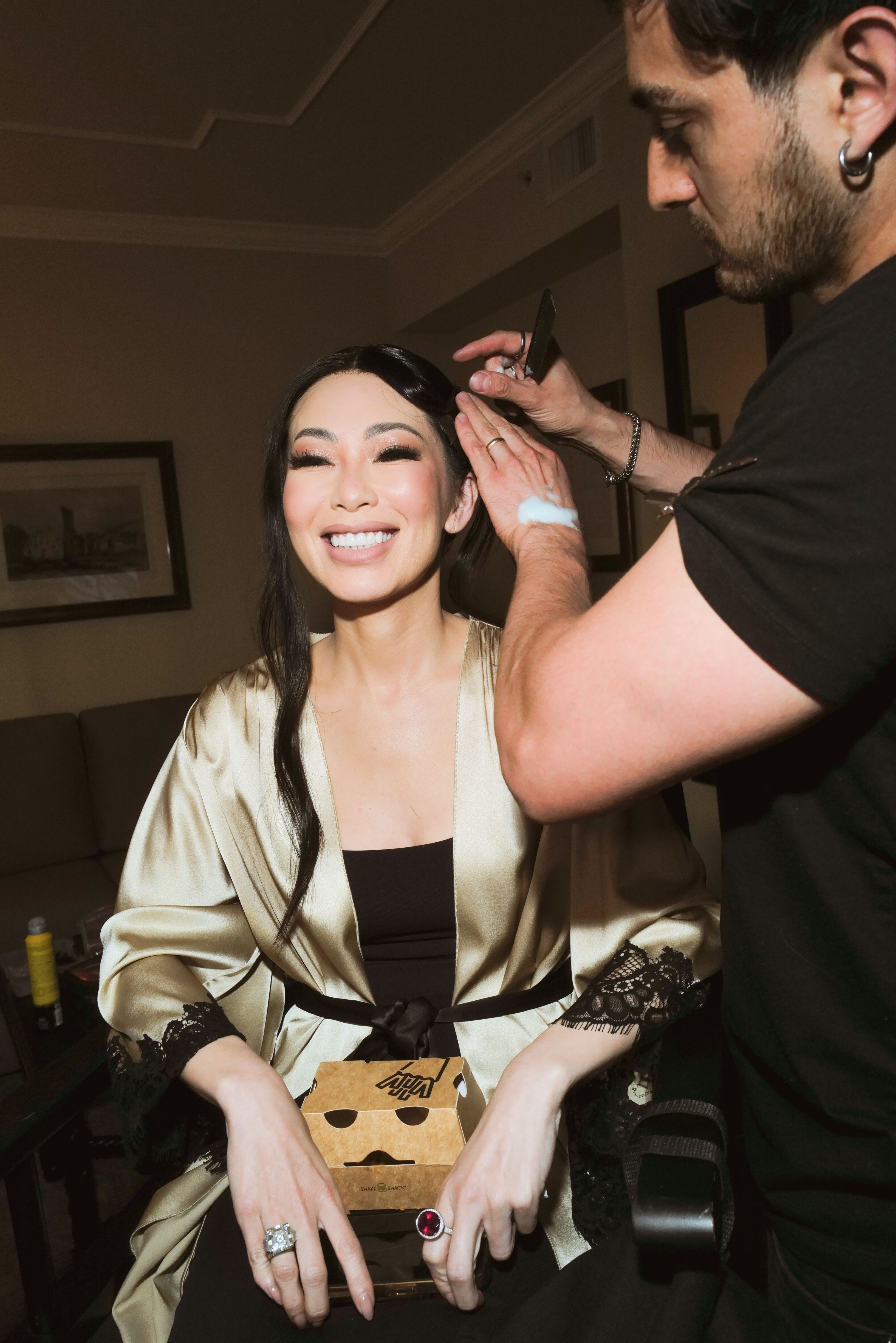 Photo of Christine Chiu getting ready for Gold Gala 2025.