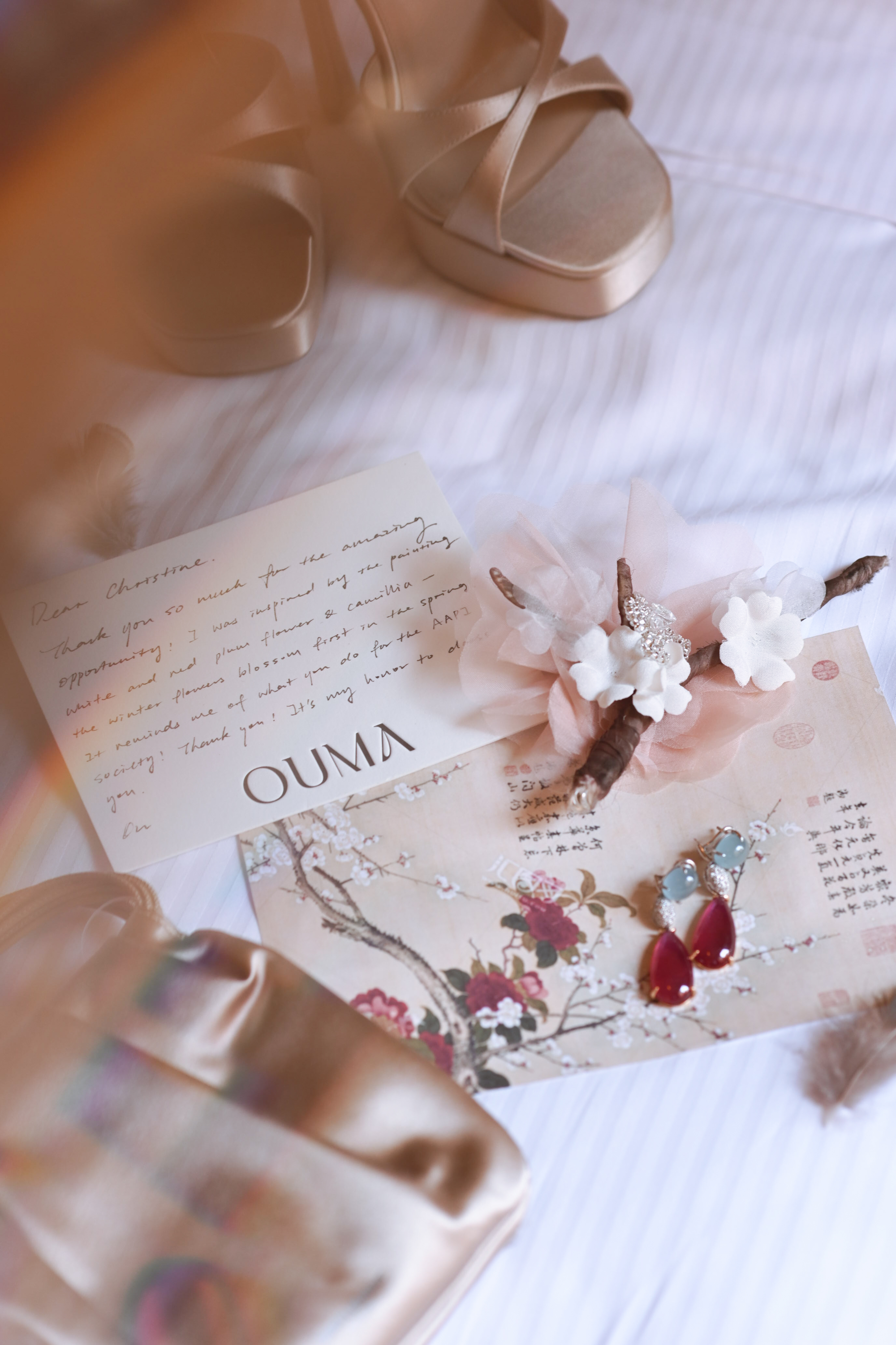 Christine Chiu gets ready for the 2025 Gold Gala with designer Ou Ma.