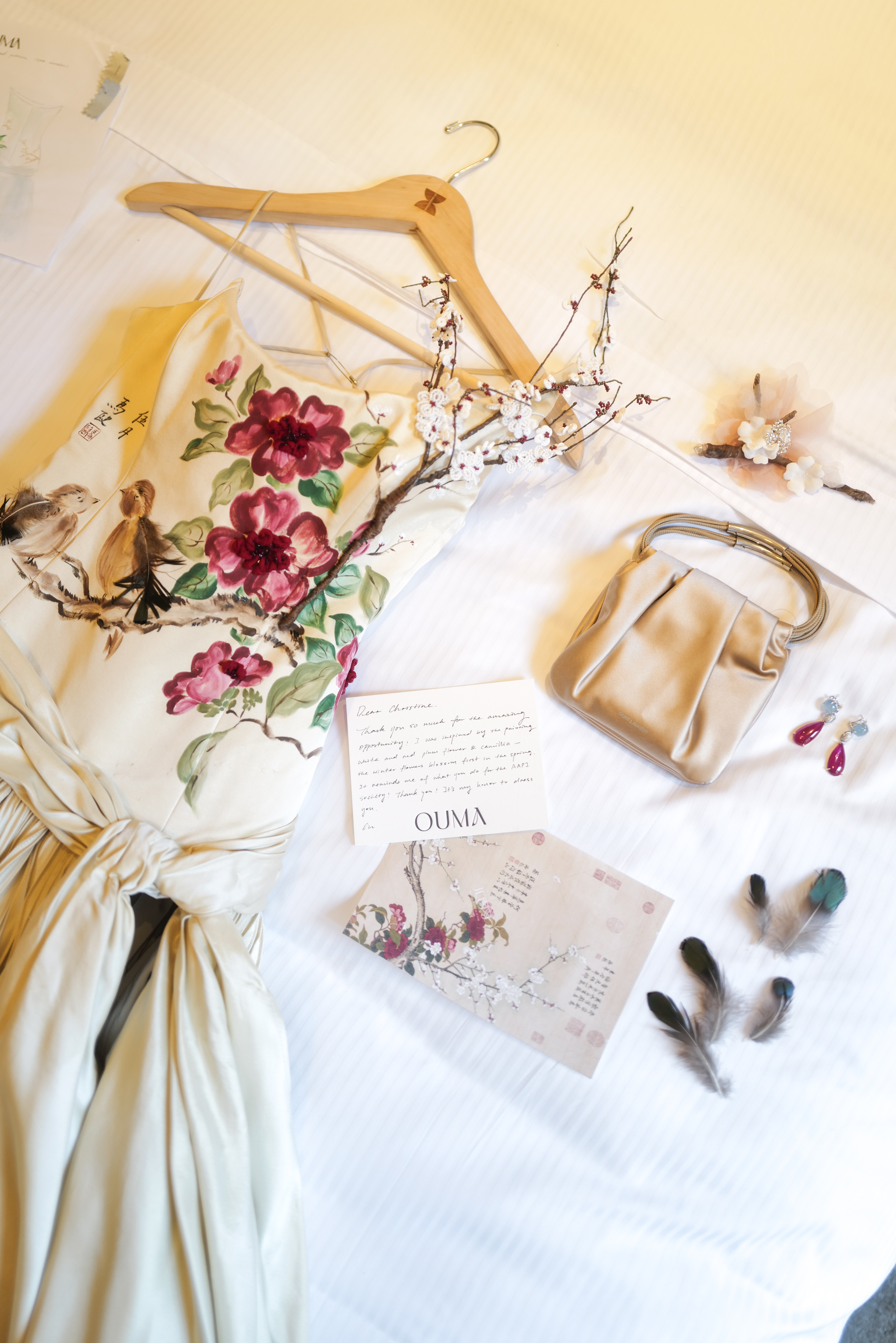 Christine Chiu gets ready for the 2025 Gold Gala with designer Ou Ma.