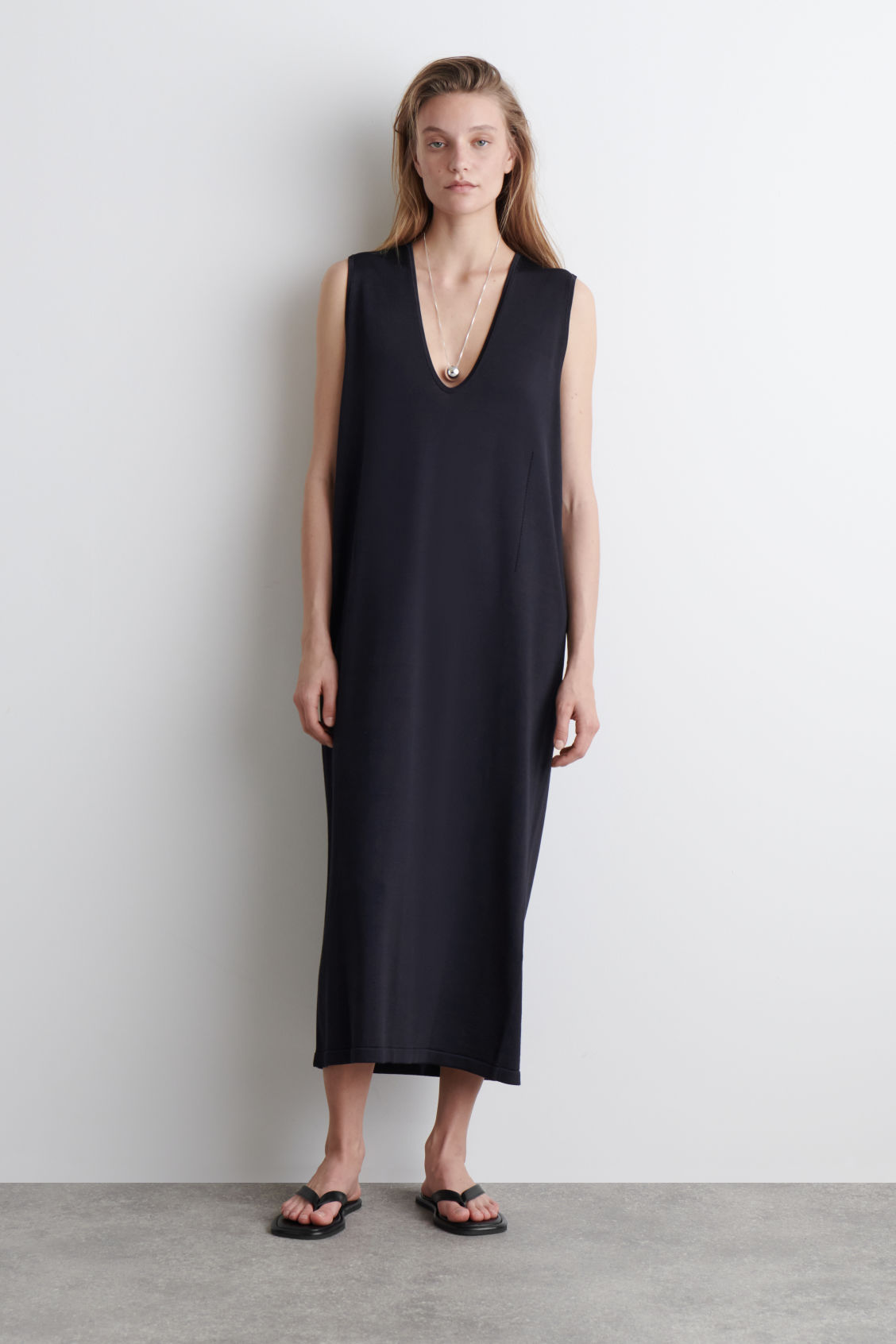 Knitted Cotton Midi Dress