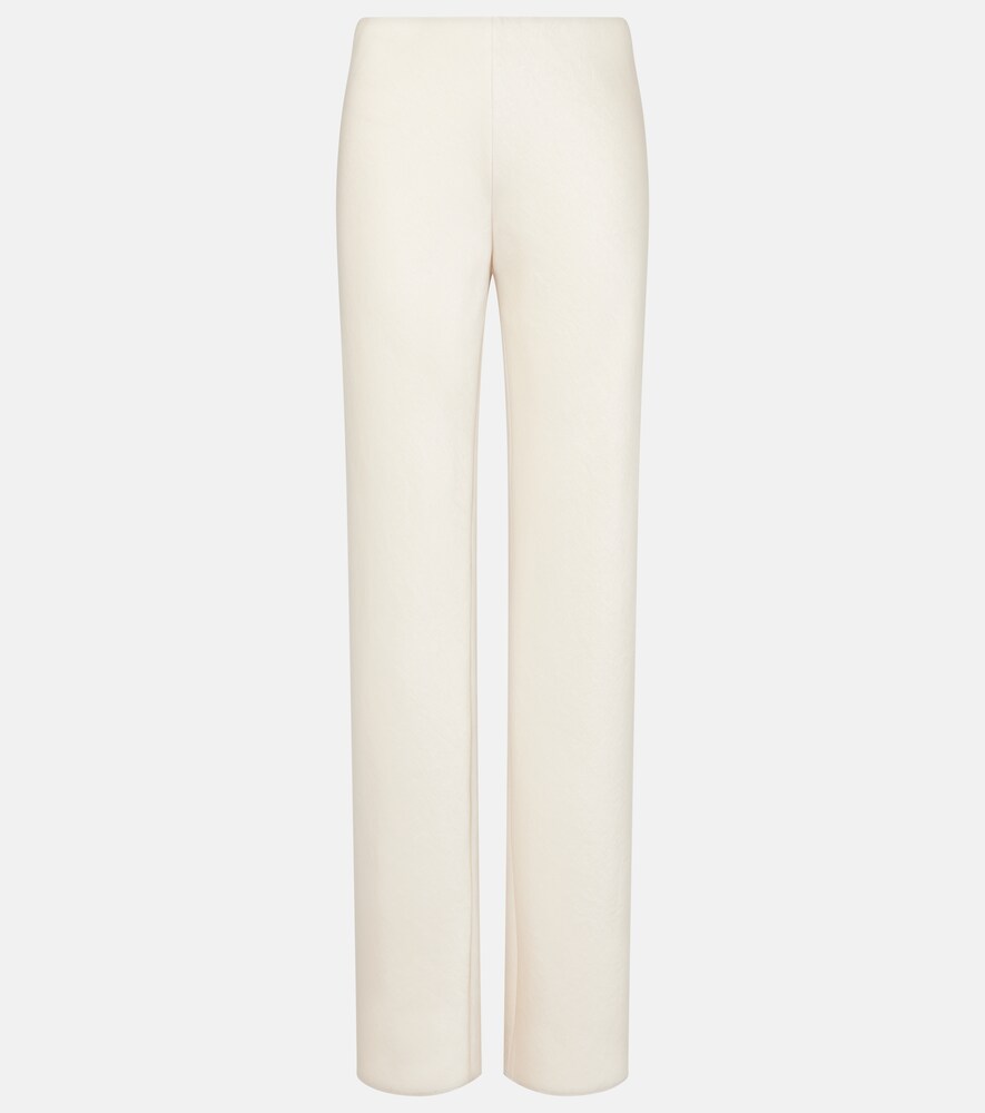 High-Rise Satin Wide-Leg Pants