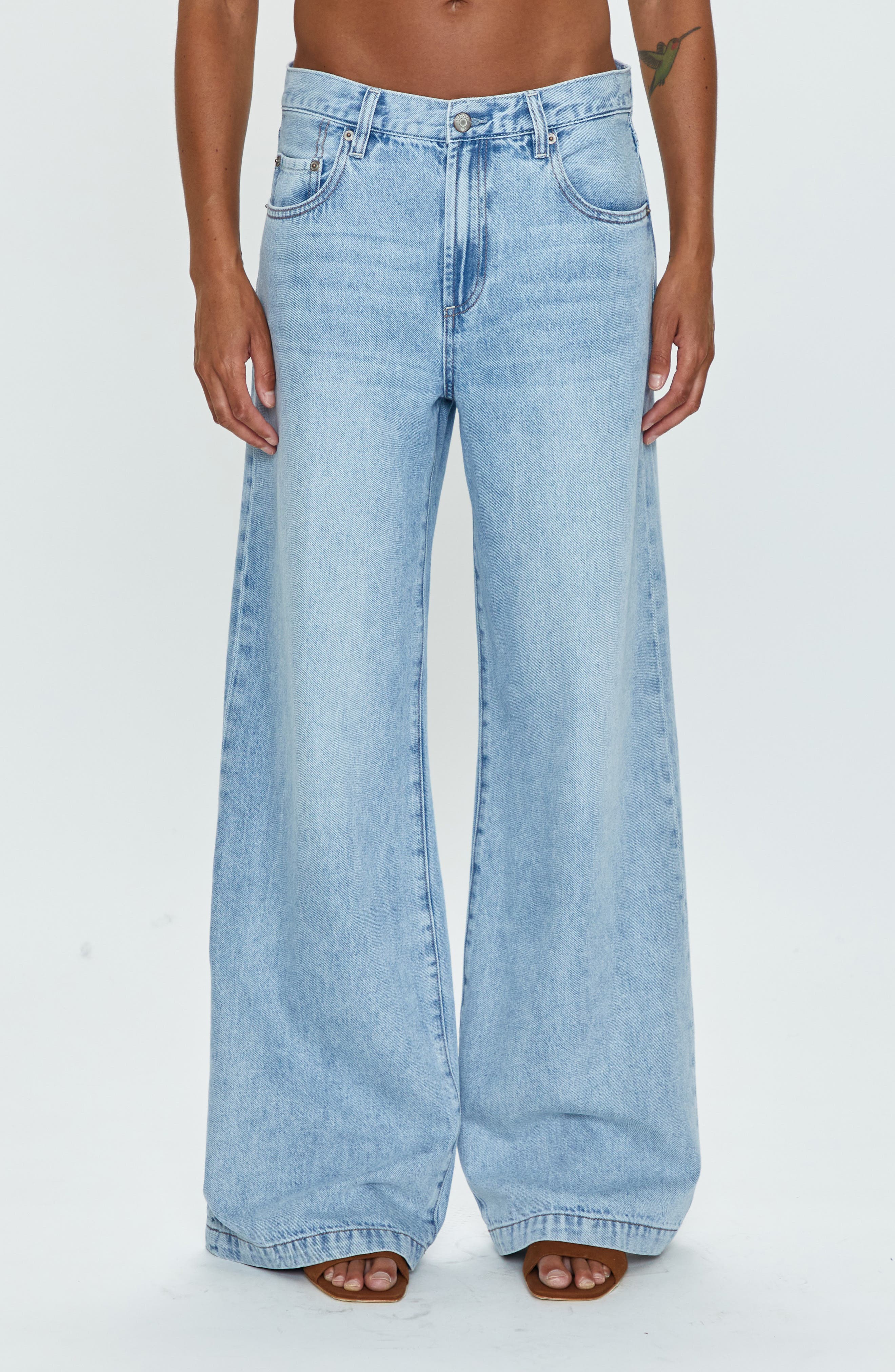 Pistola, High Waist Wide Leg Jeans