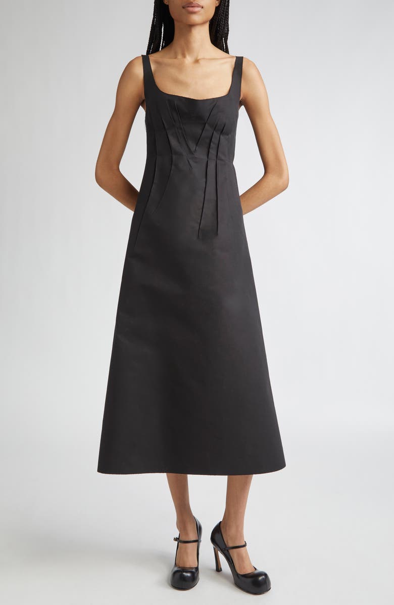 Bonded Poplin A-Line Dress