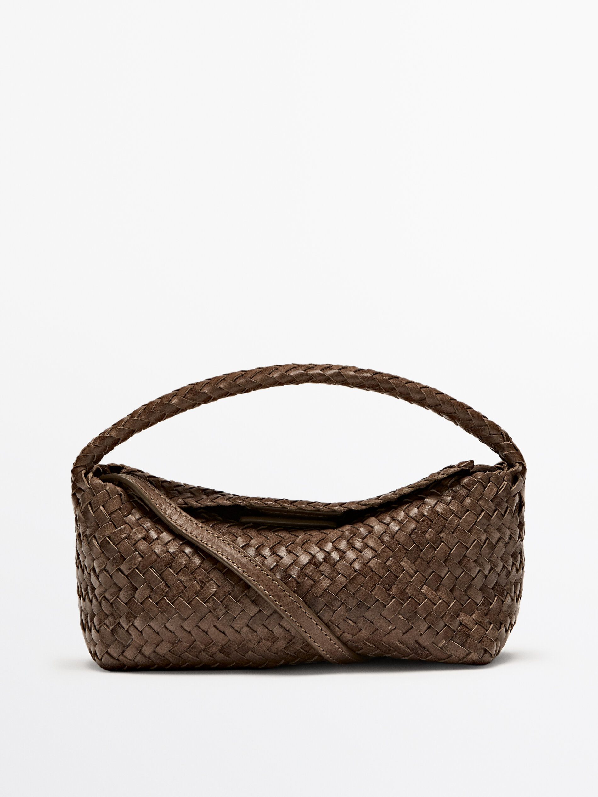 Braided Nappa Leather Crossbody Bag