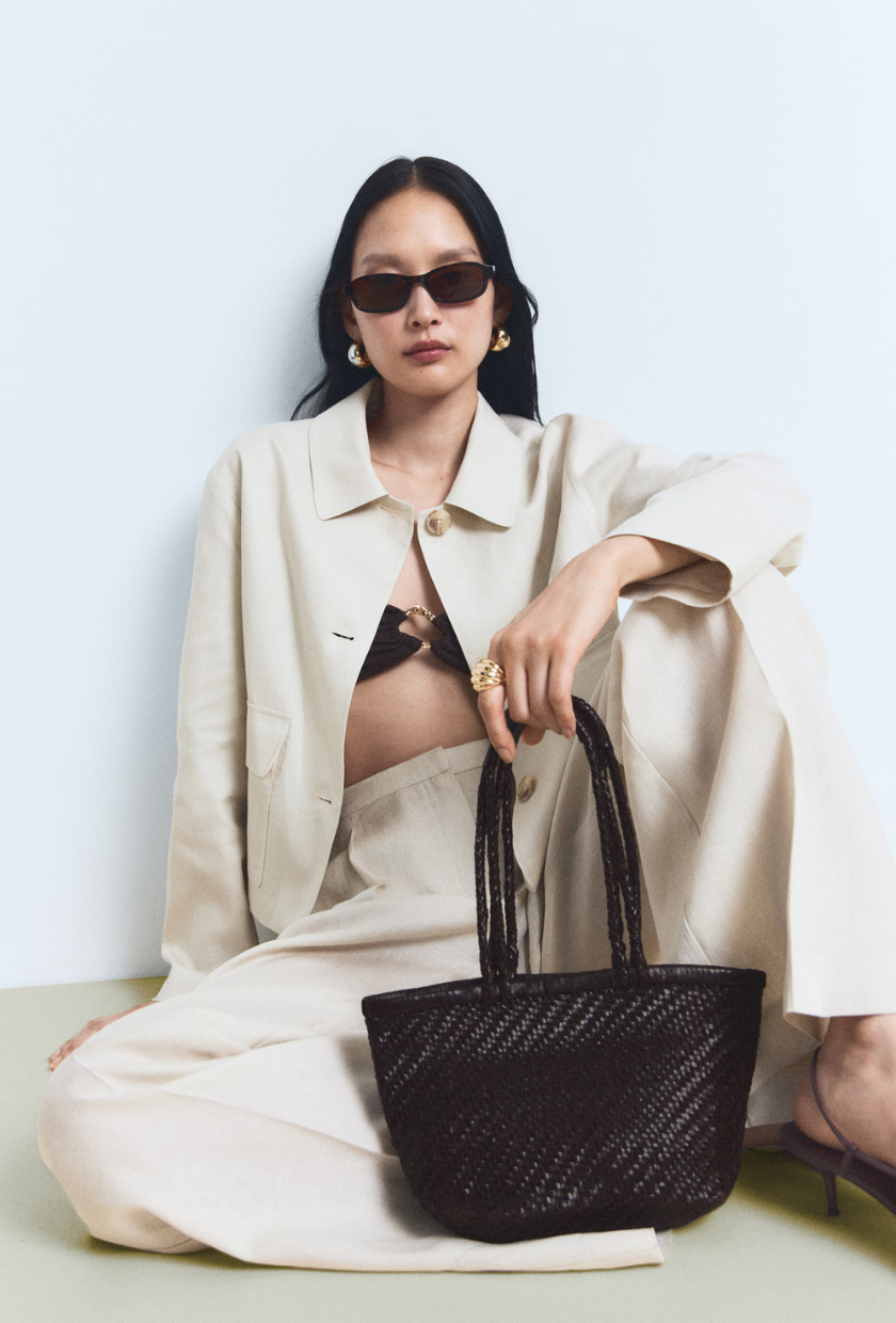 An image of the best woven leather bags.