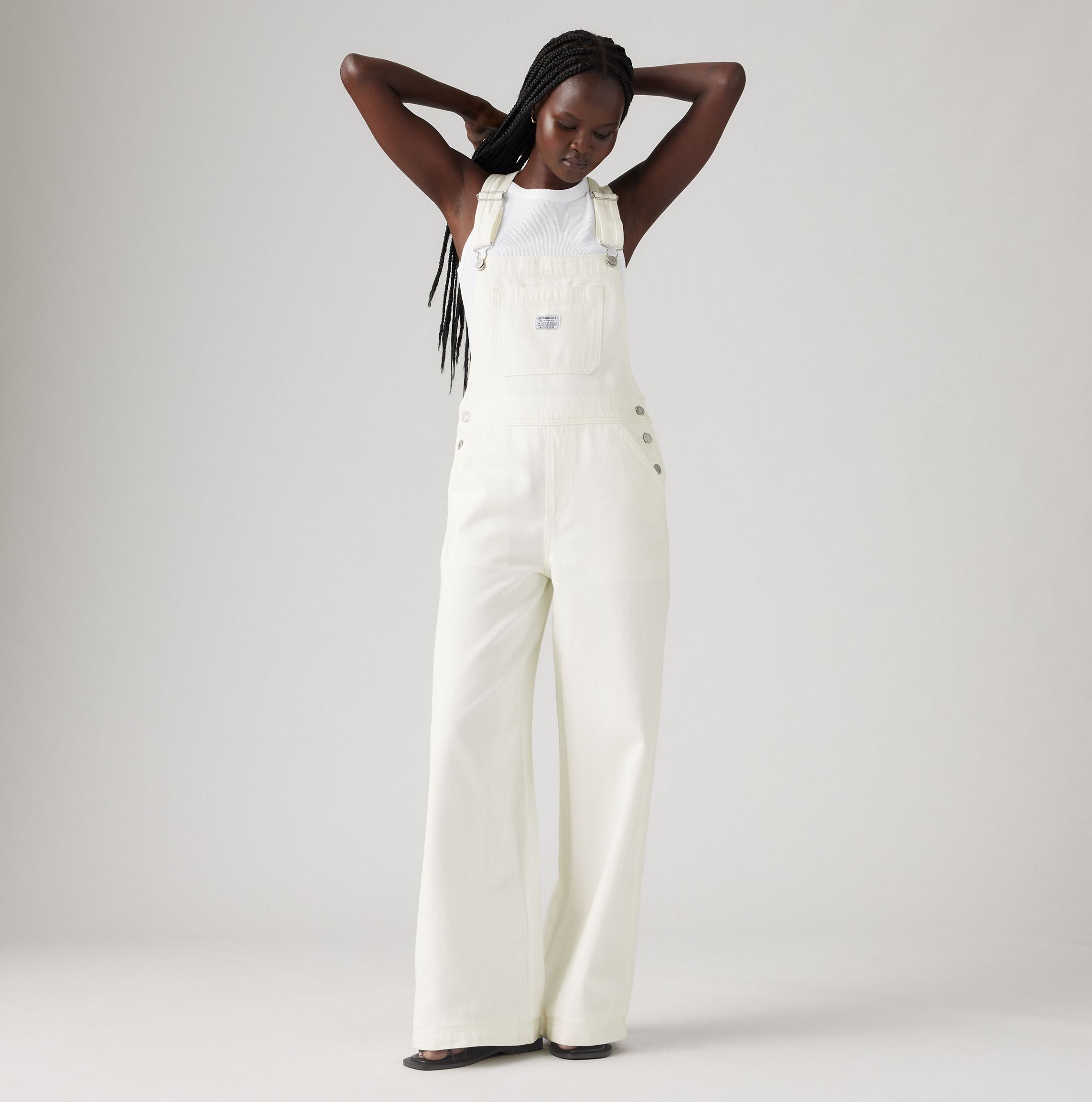 White overalls from Levi's