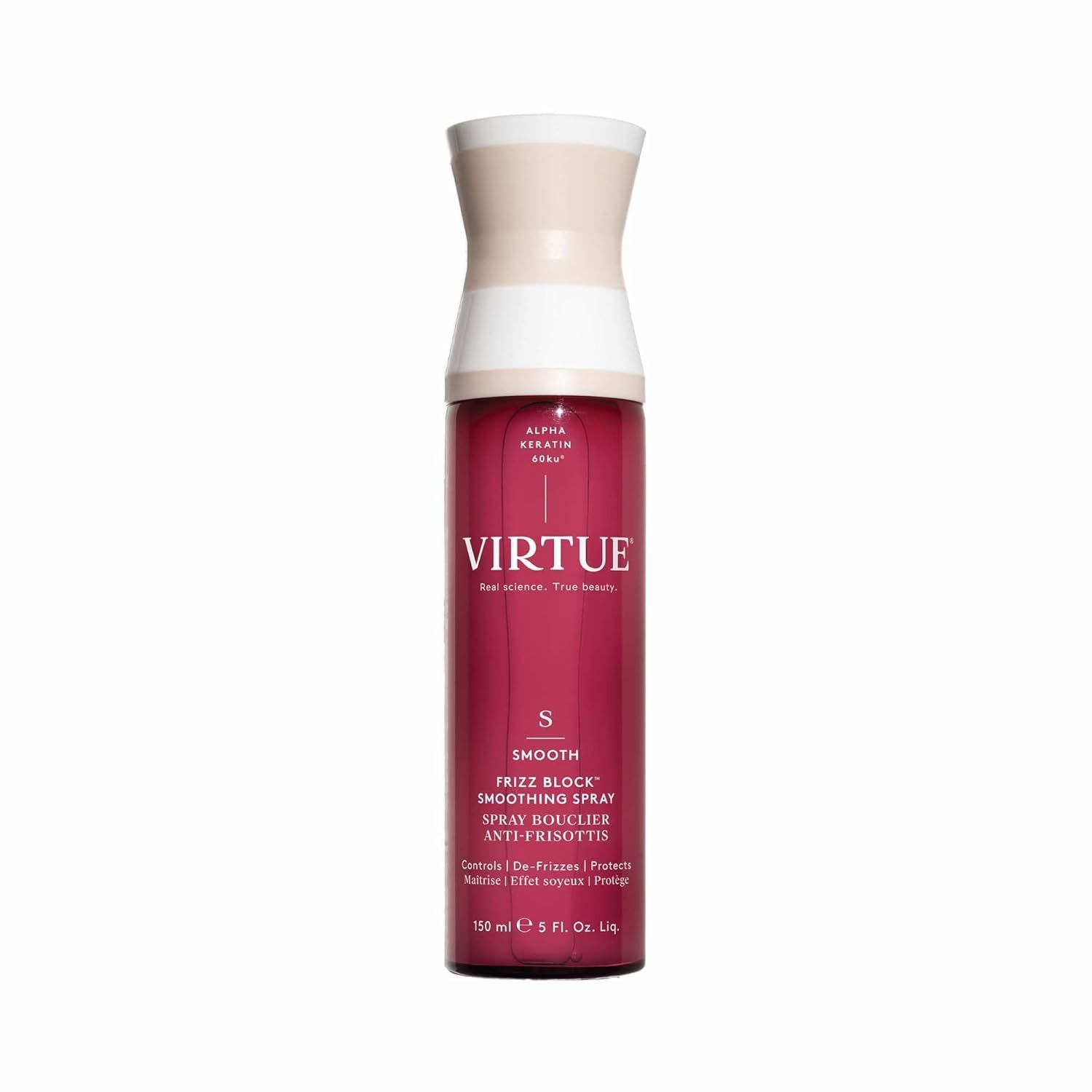 VIRTUE, Virtue Frizz Block Smoothing Spray, Frizz Control Hair Treatment, Protects From Heat and Humidity, Color Safe, 5 Fl Oz
