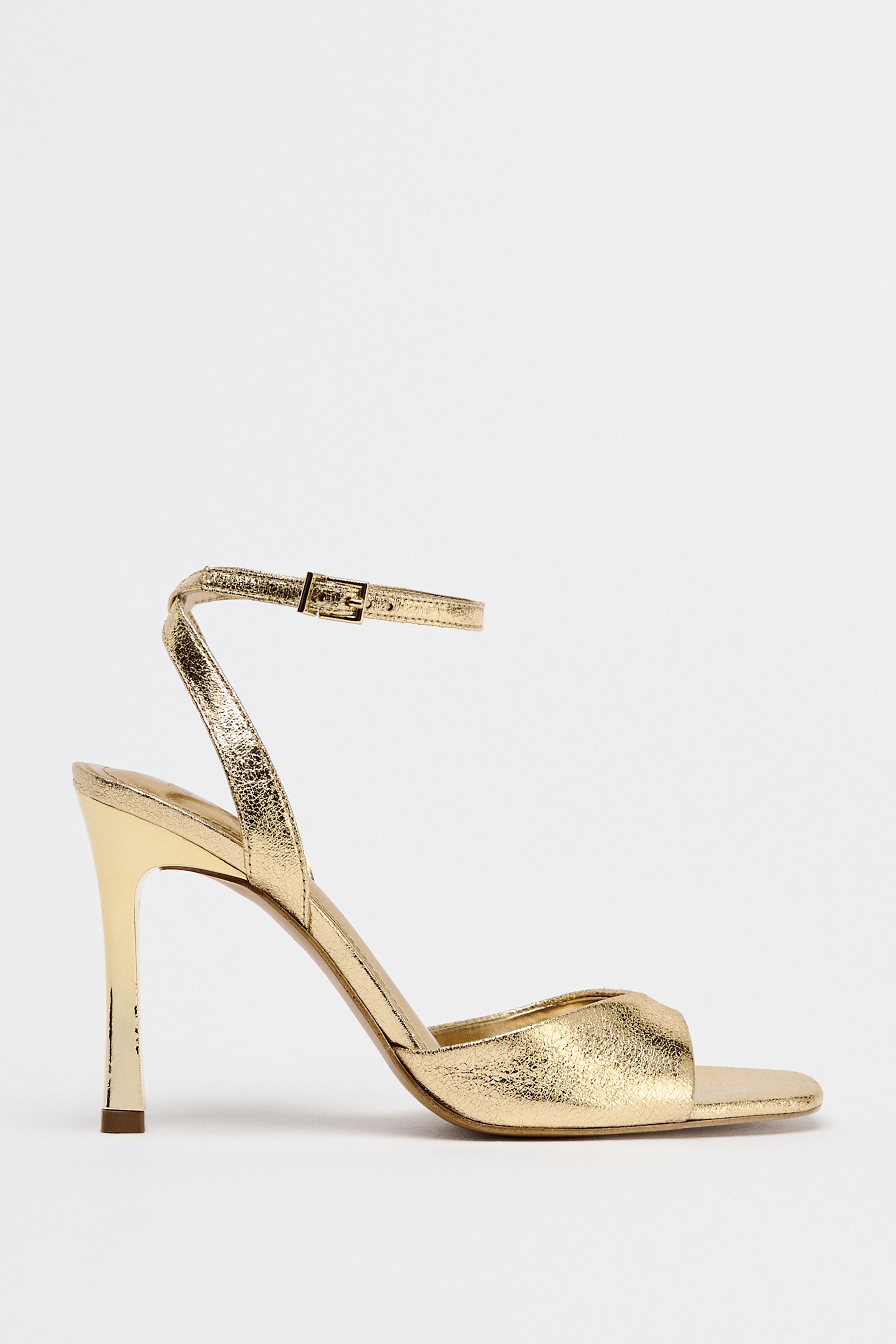 Patent-Finish High-Heel Sandals