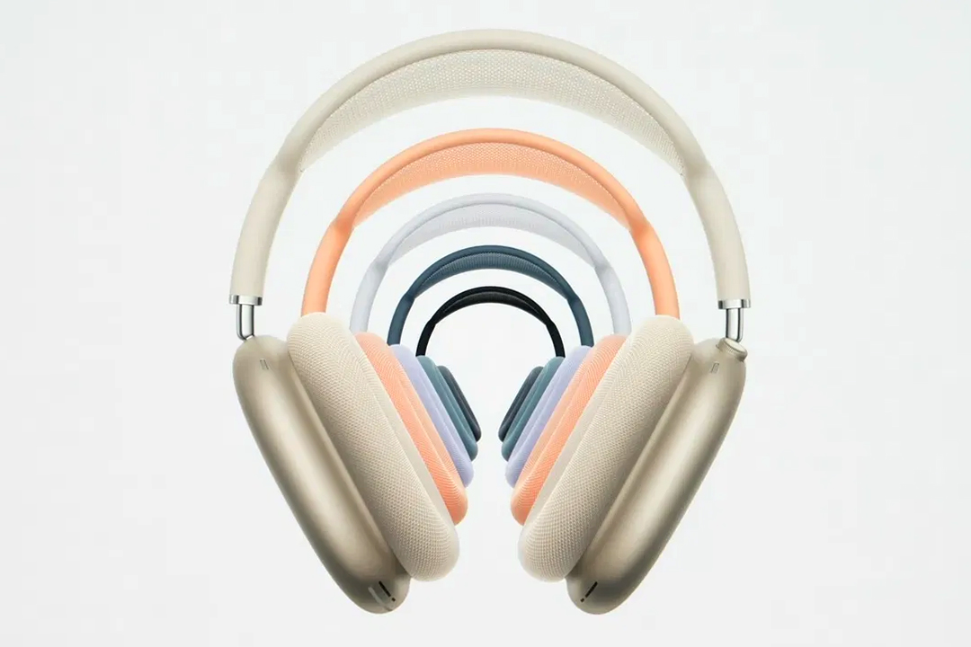 The Apple AirPods Pro Max featured in several different colorways.