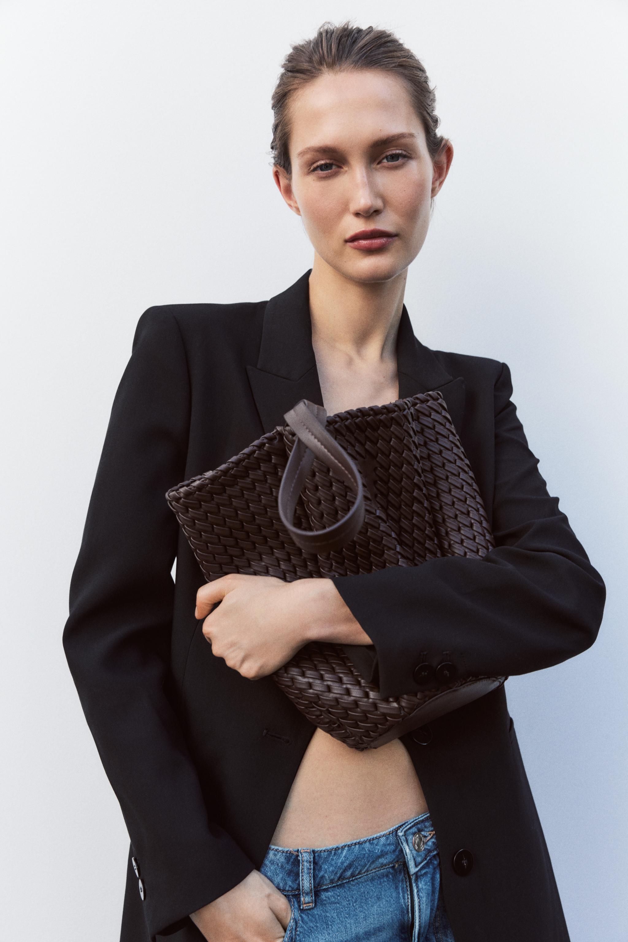 Woven Effect Bucket Bag