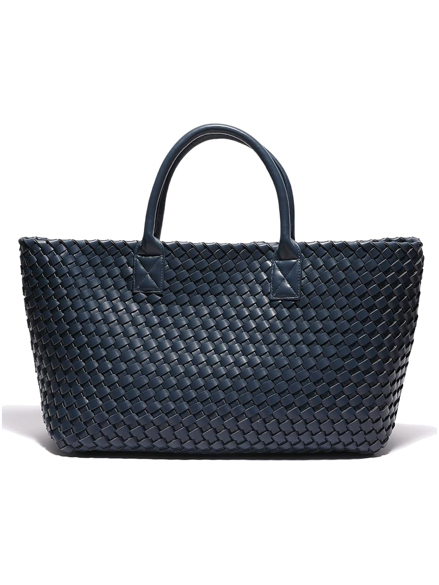 Weayouth, Weayouth Woven Bag Shopper Bag Travel Handbags and Purses Women Tote Bag Large Capacity Shoulder Fashion Bags (navy Blue)