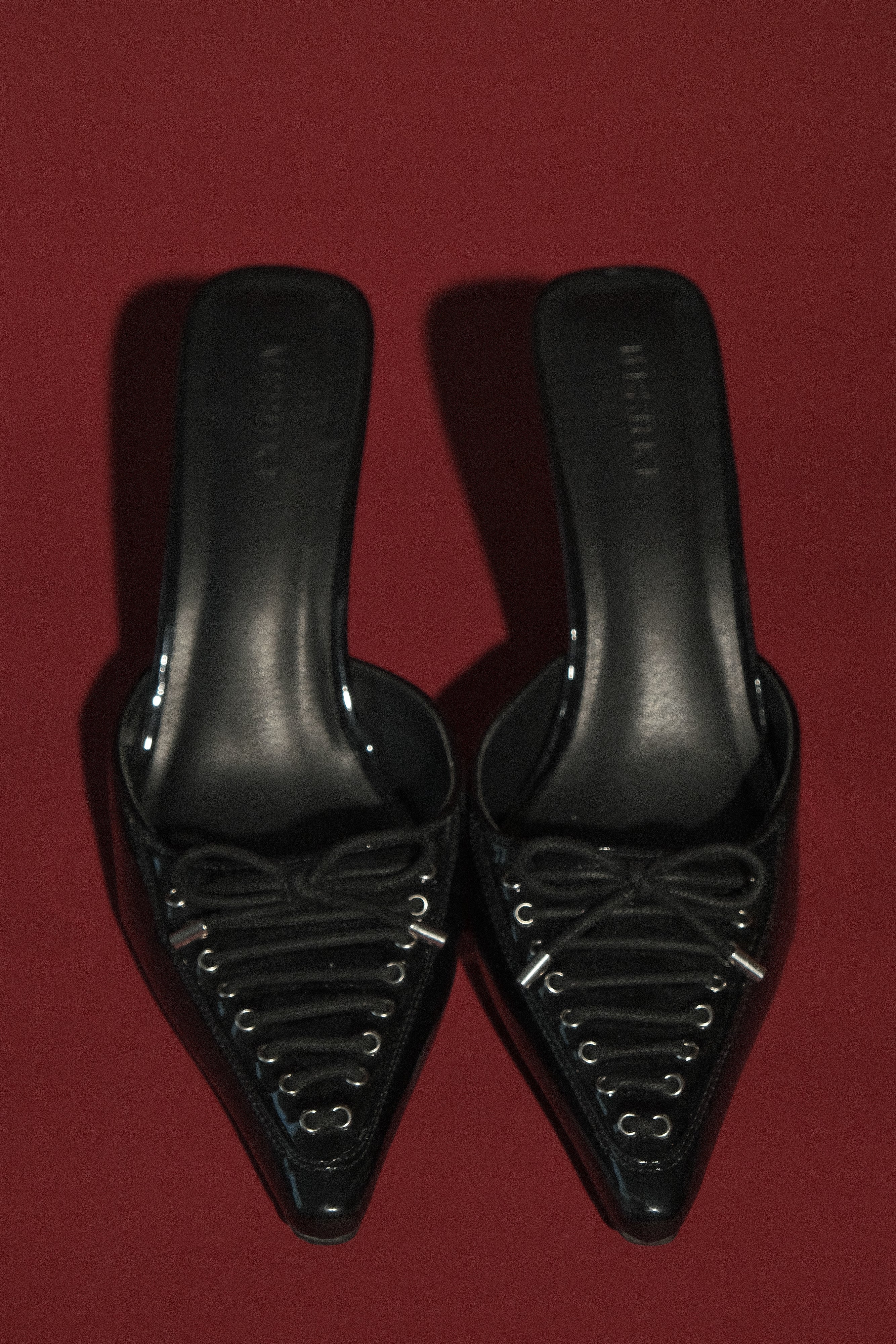 Joanne Patent Lace Up Heels - Black 35