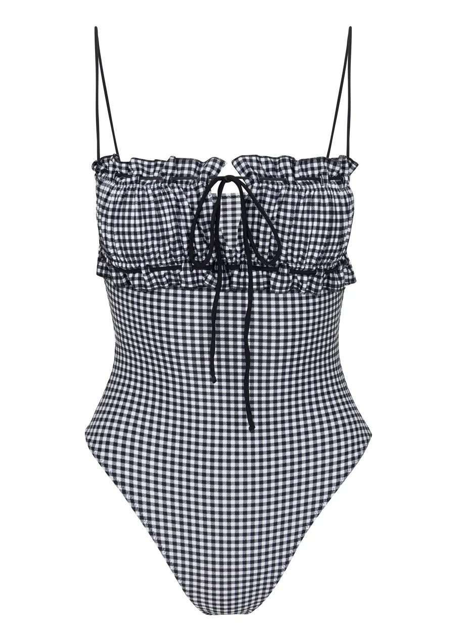 gingham one piece