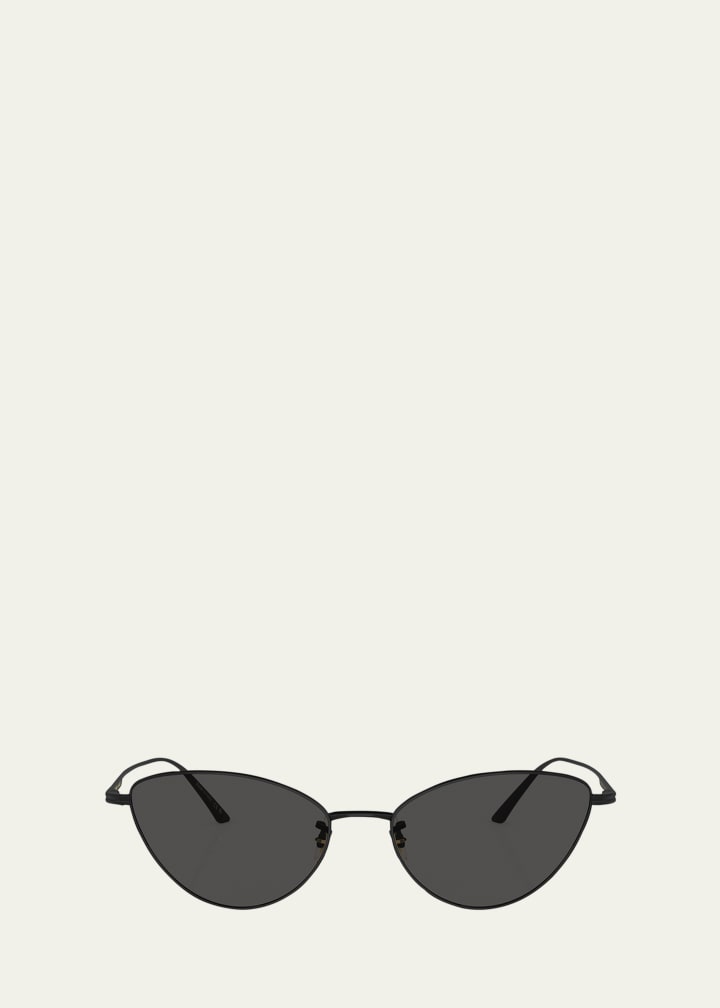 Sleek Black Steel Butterfly Sunglasses