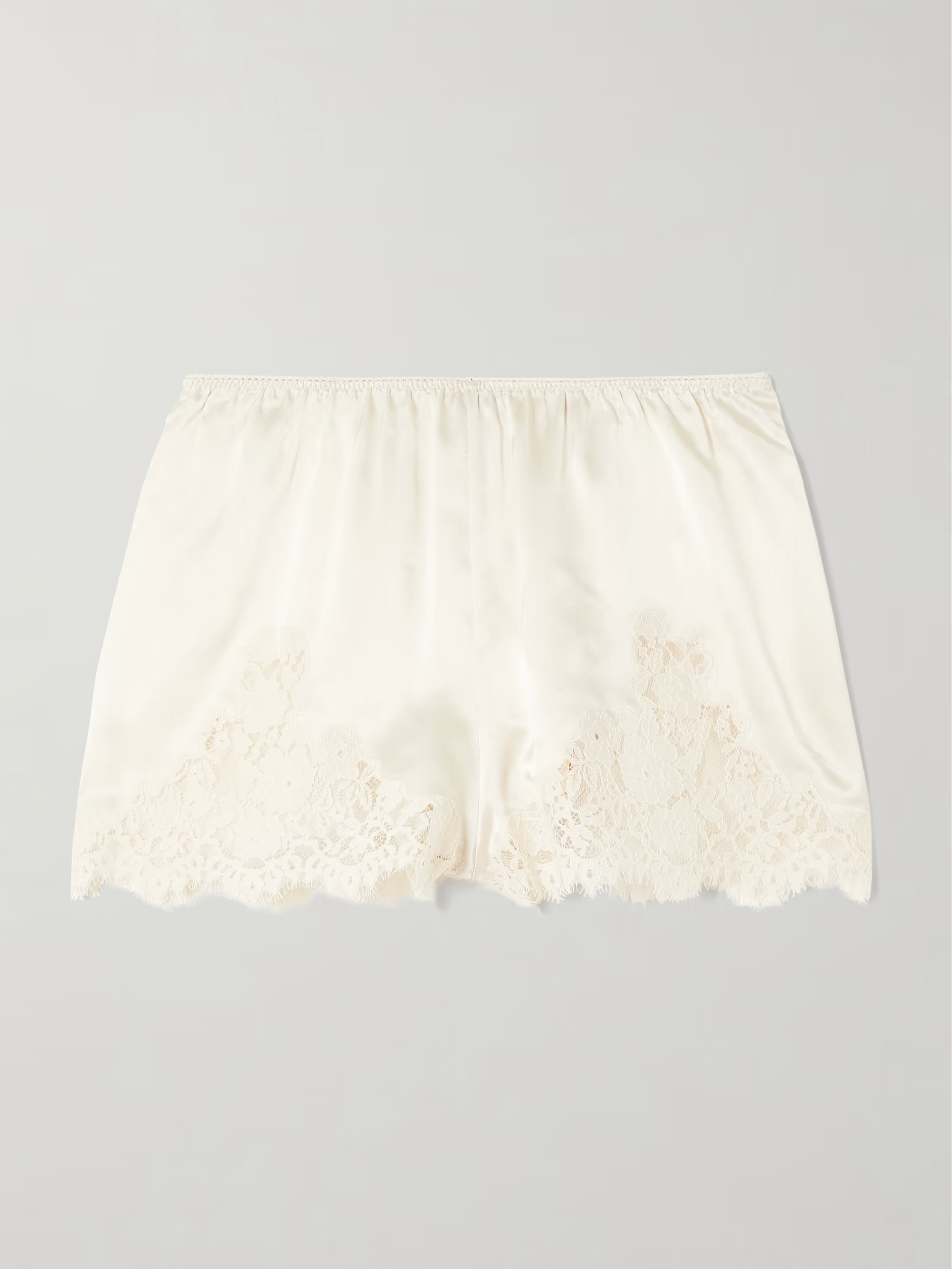 doen mini silk and lace shorts