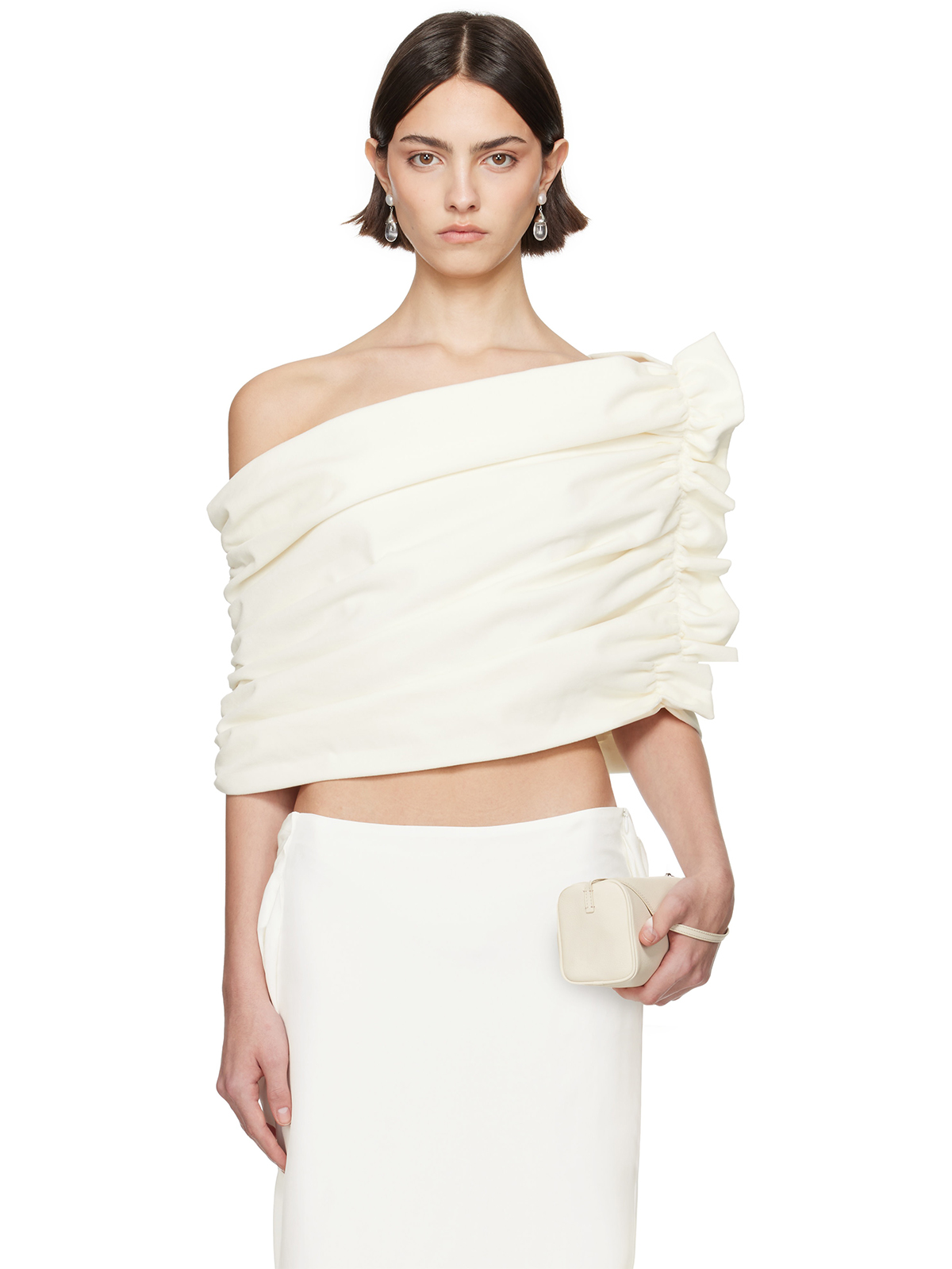 Ssense Exclusive Bridal Capsule Velvet Shawl Top