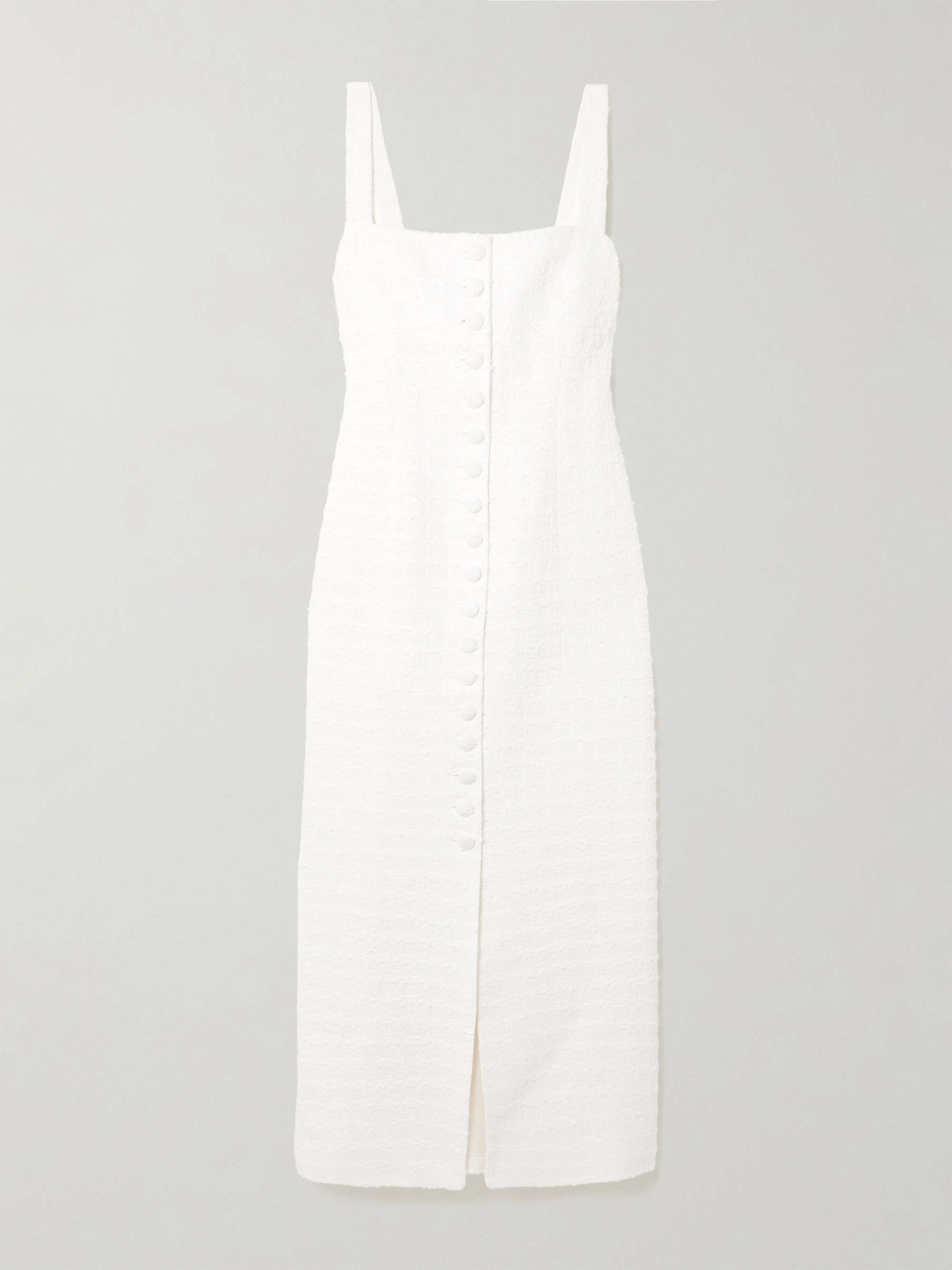 Joan Checked Cotton-Blend Tweed Midi Dress