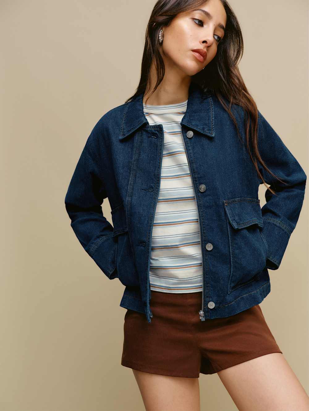 Oakley Cropped Denim Jacket