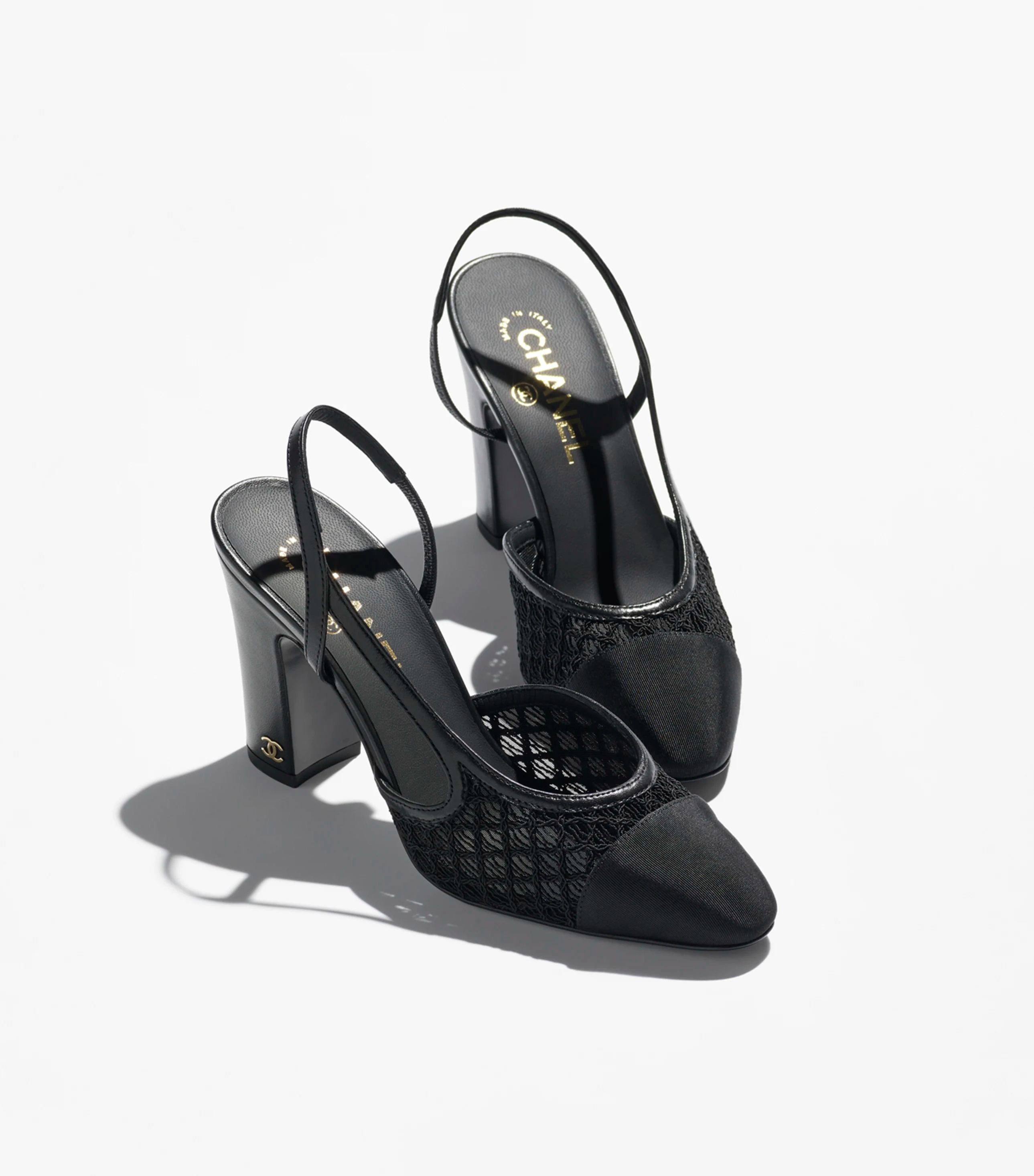 Chanel grosgrain slingbacks