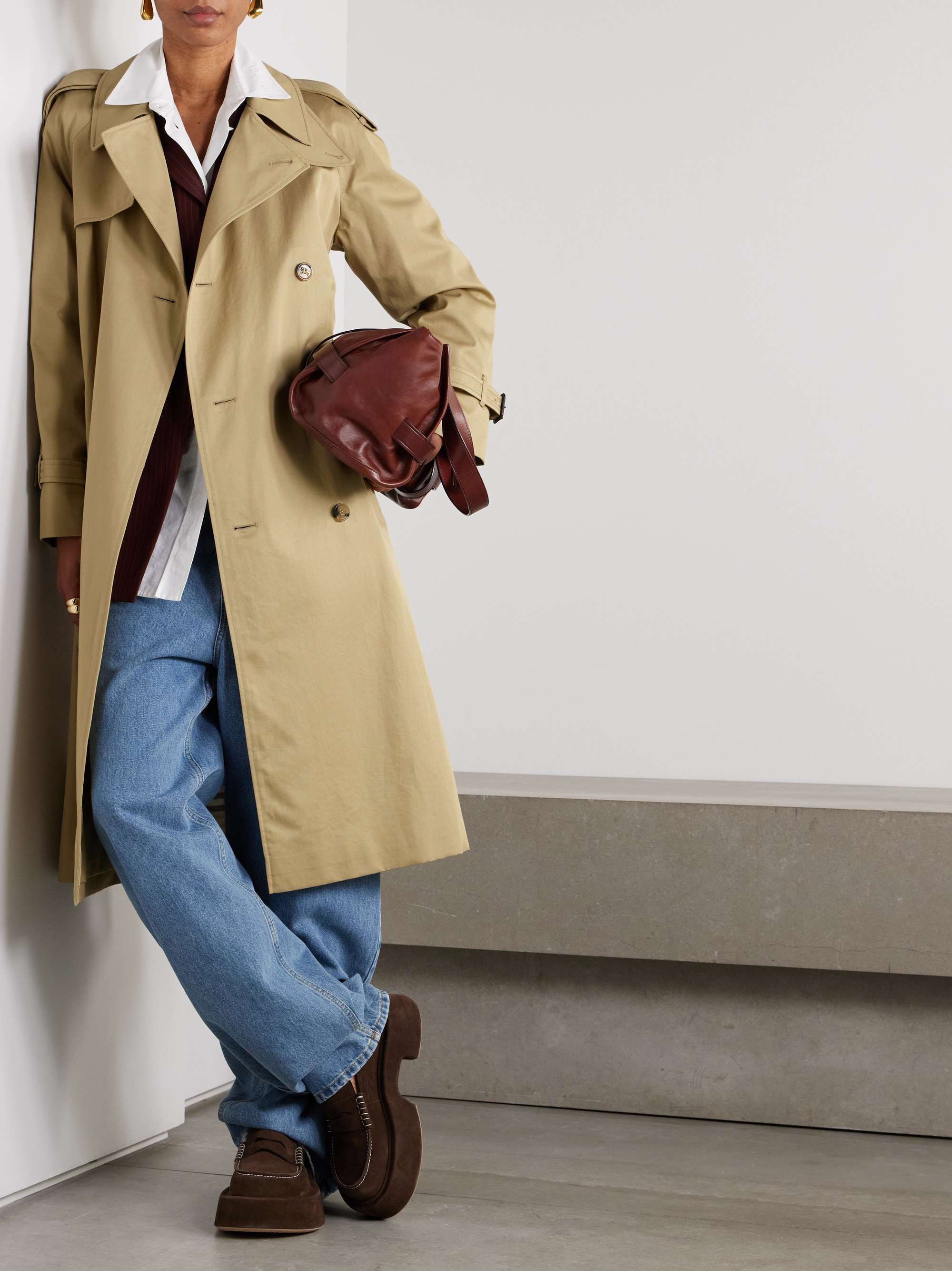 Castleford Double-Breasted Cotton-Gabardine Trench Coat