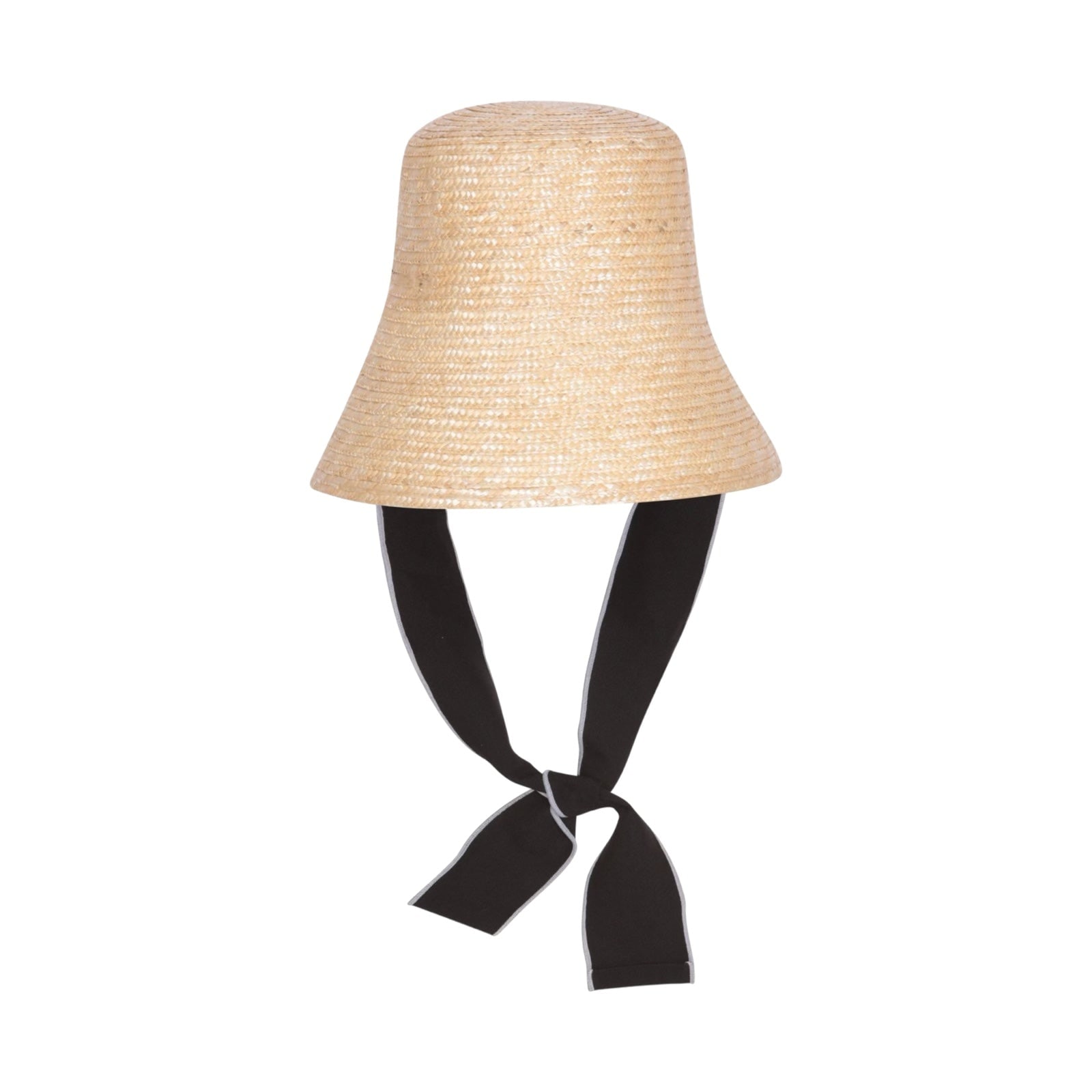 London Atelier, Raffia Rigid Bucket Hat With Ties