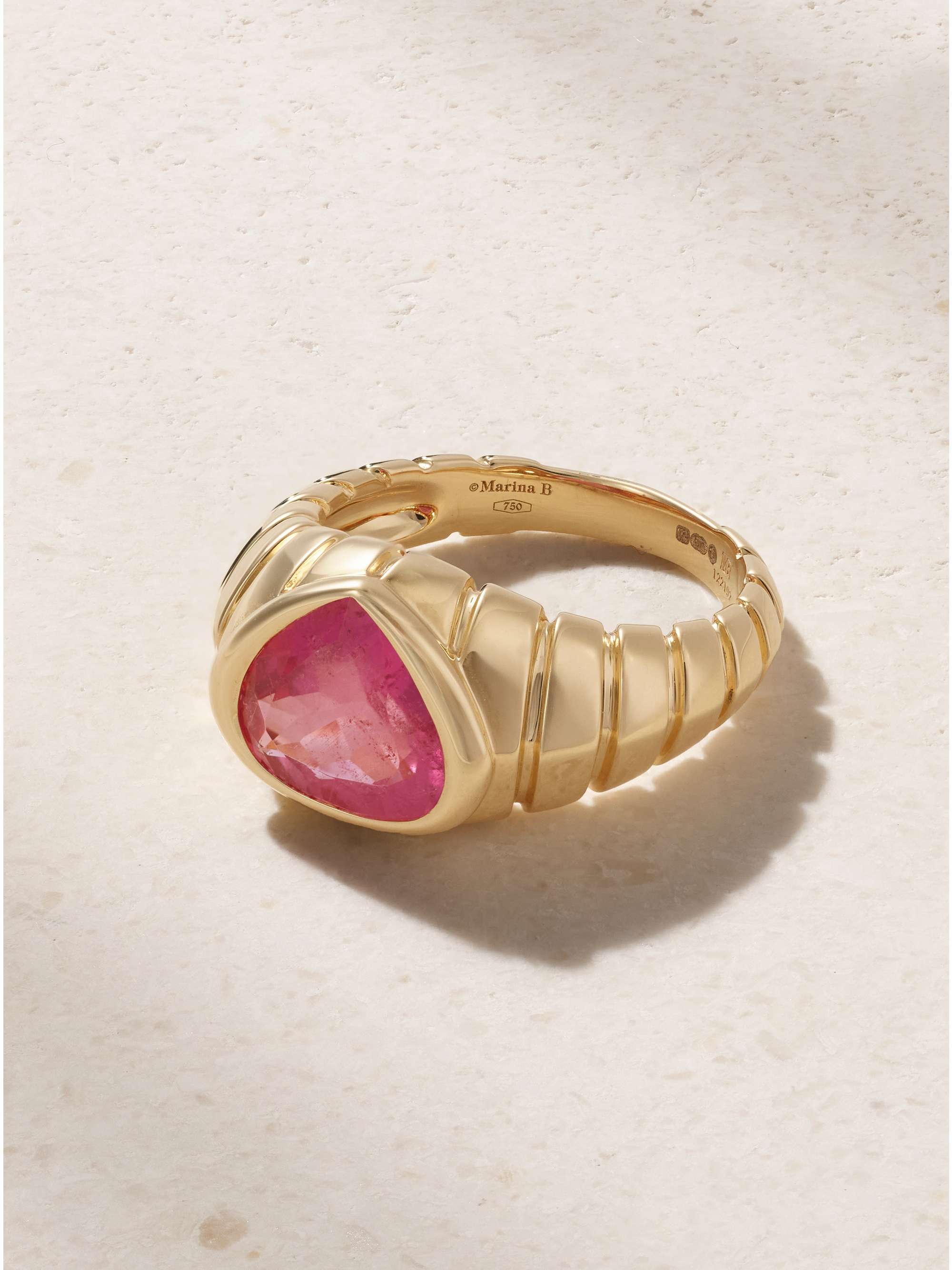 18-Karat Gold Rubellite Ring