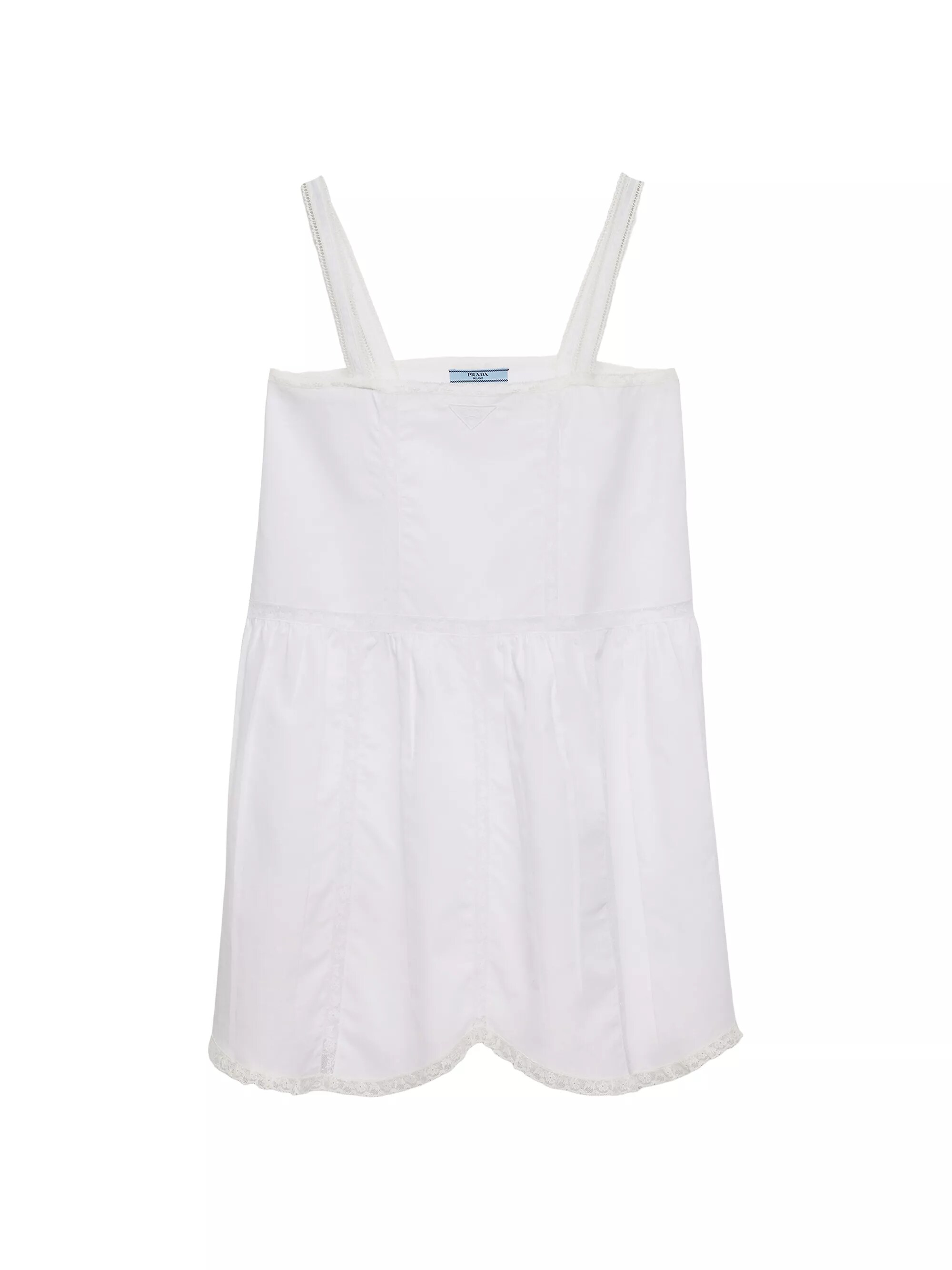 Embroidered Vintage-Look Fabric Mini-Dress