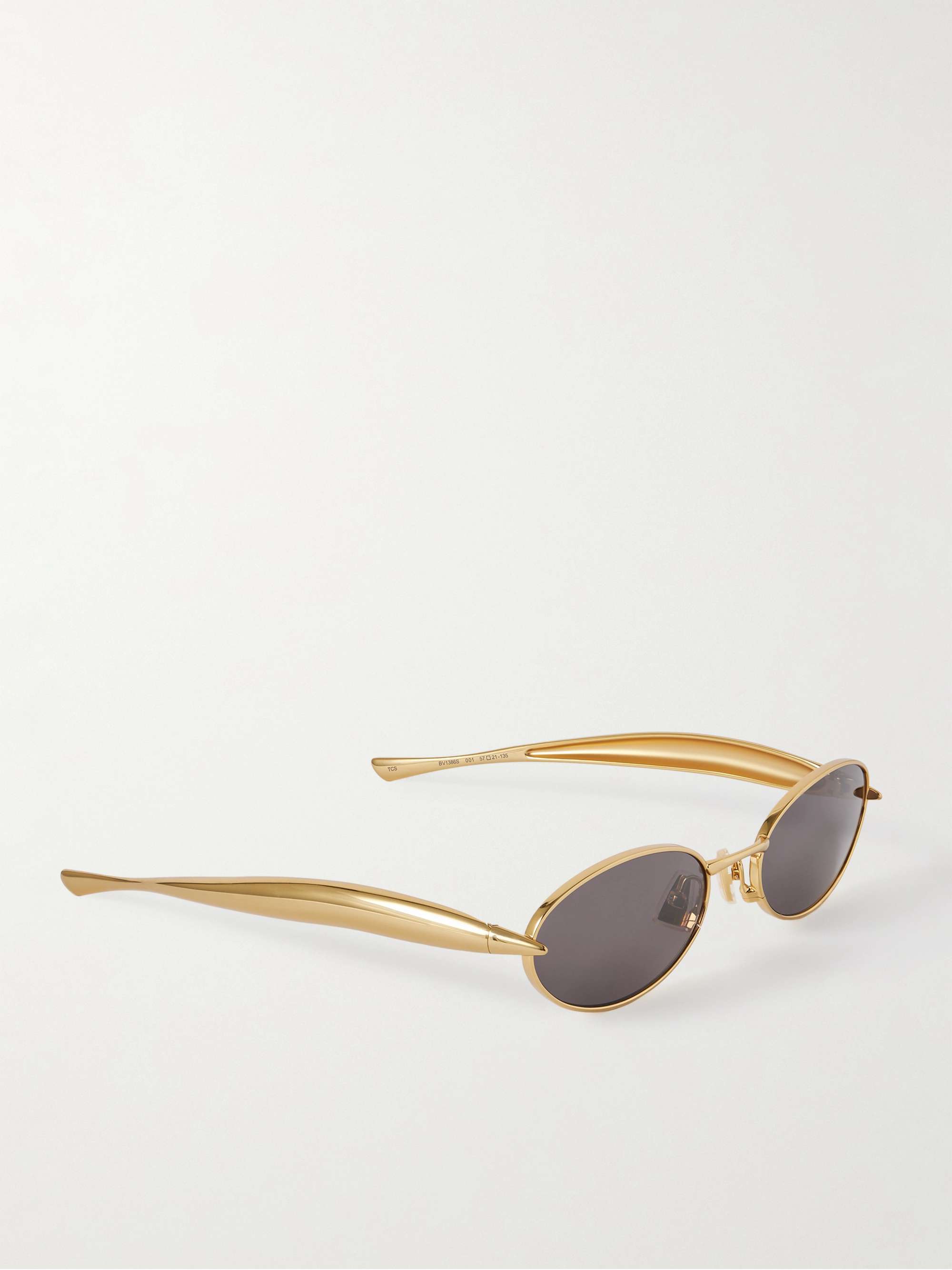 Sardine Oval-Frame Gold-Tone Sunglasses