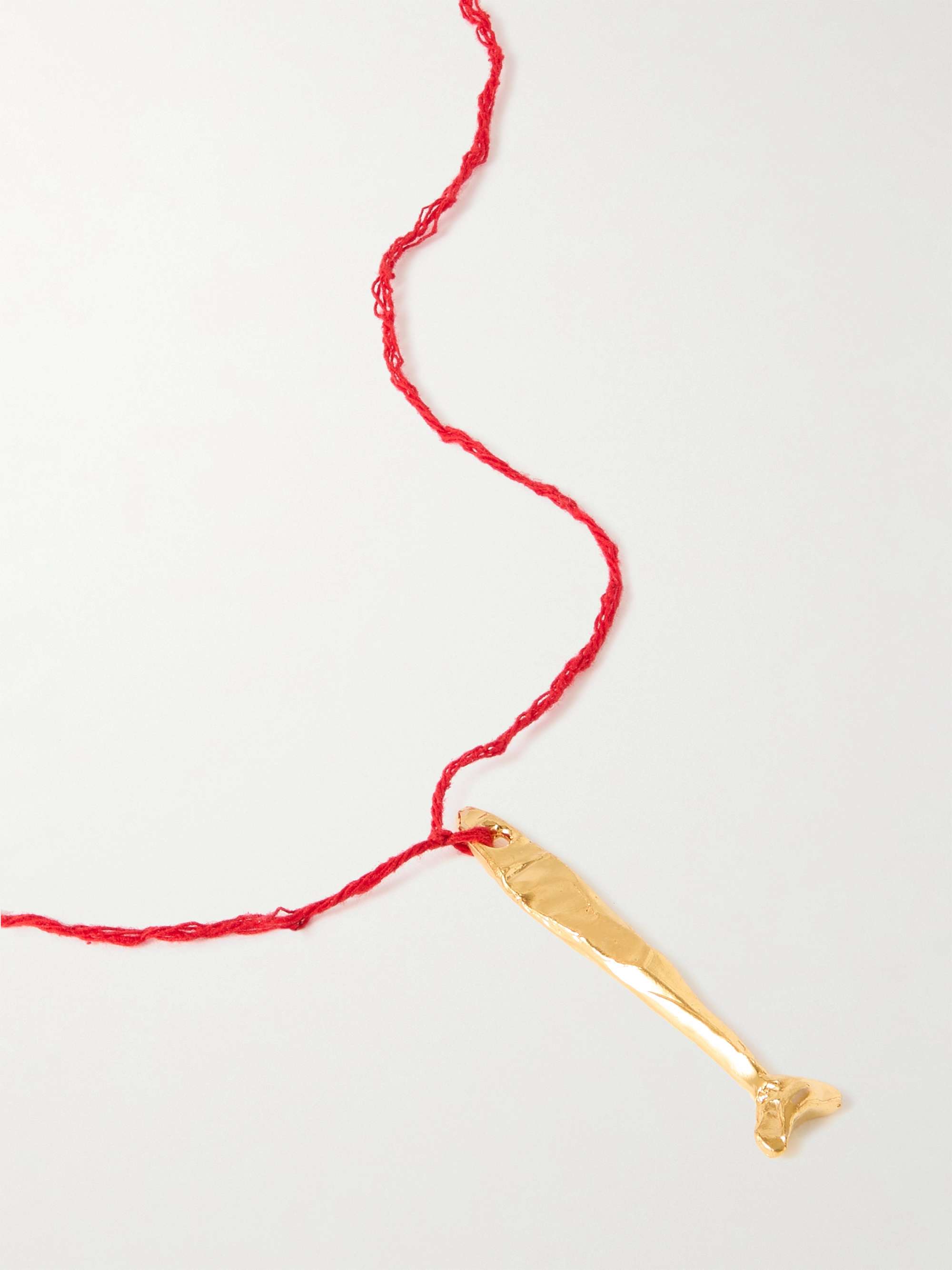 The Catch of the Day Gold-Plated and Cord Necklace