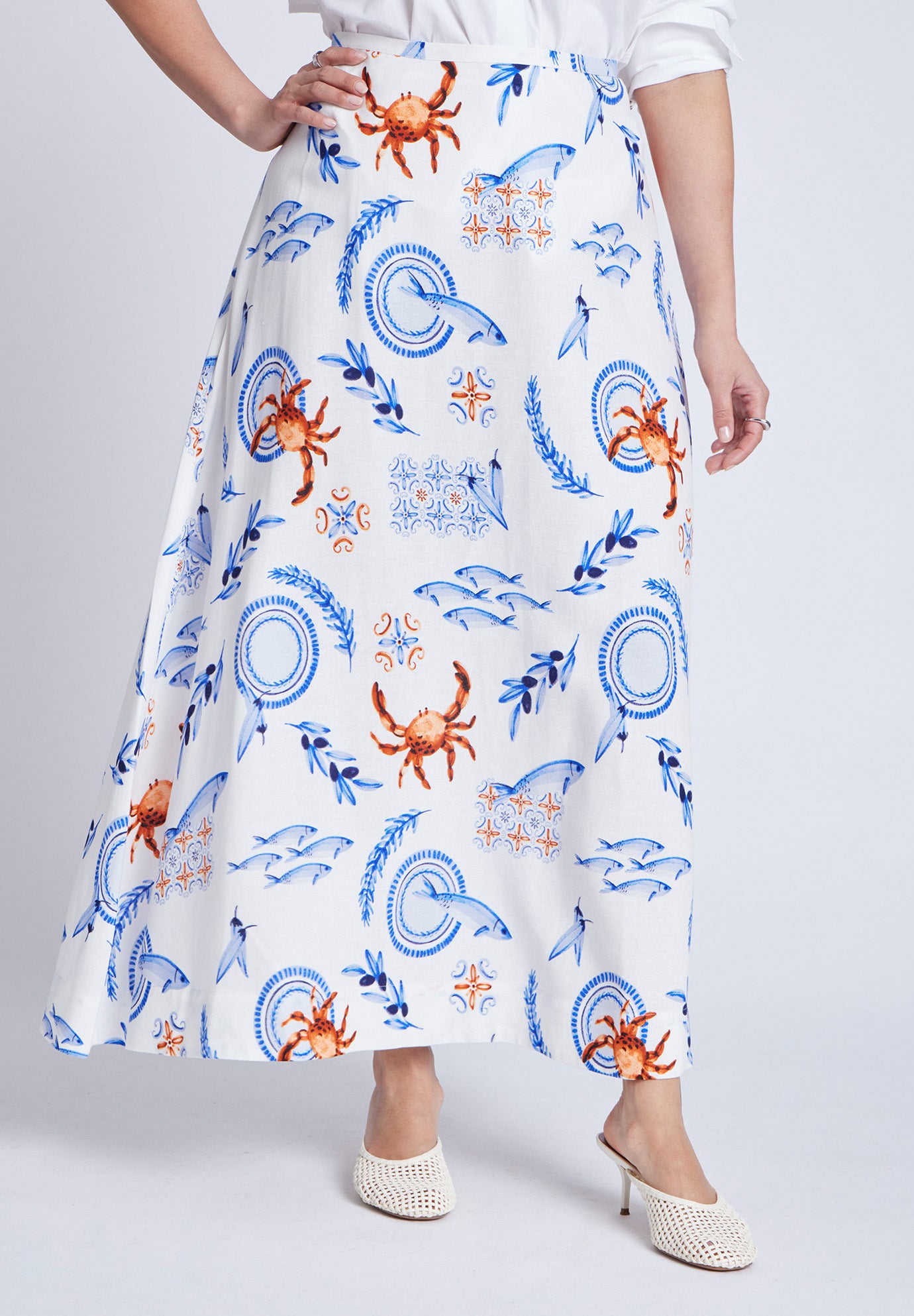 Printed Full Skirt