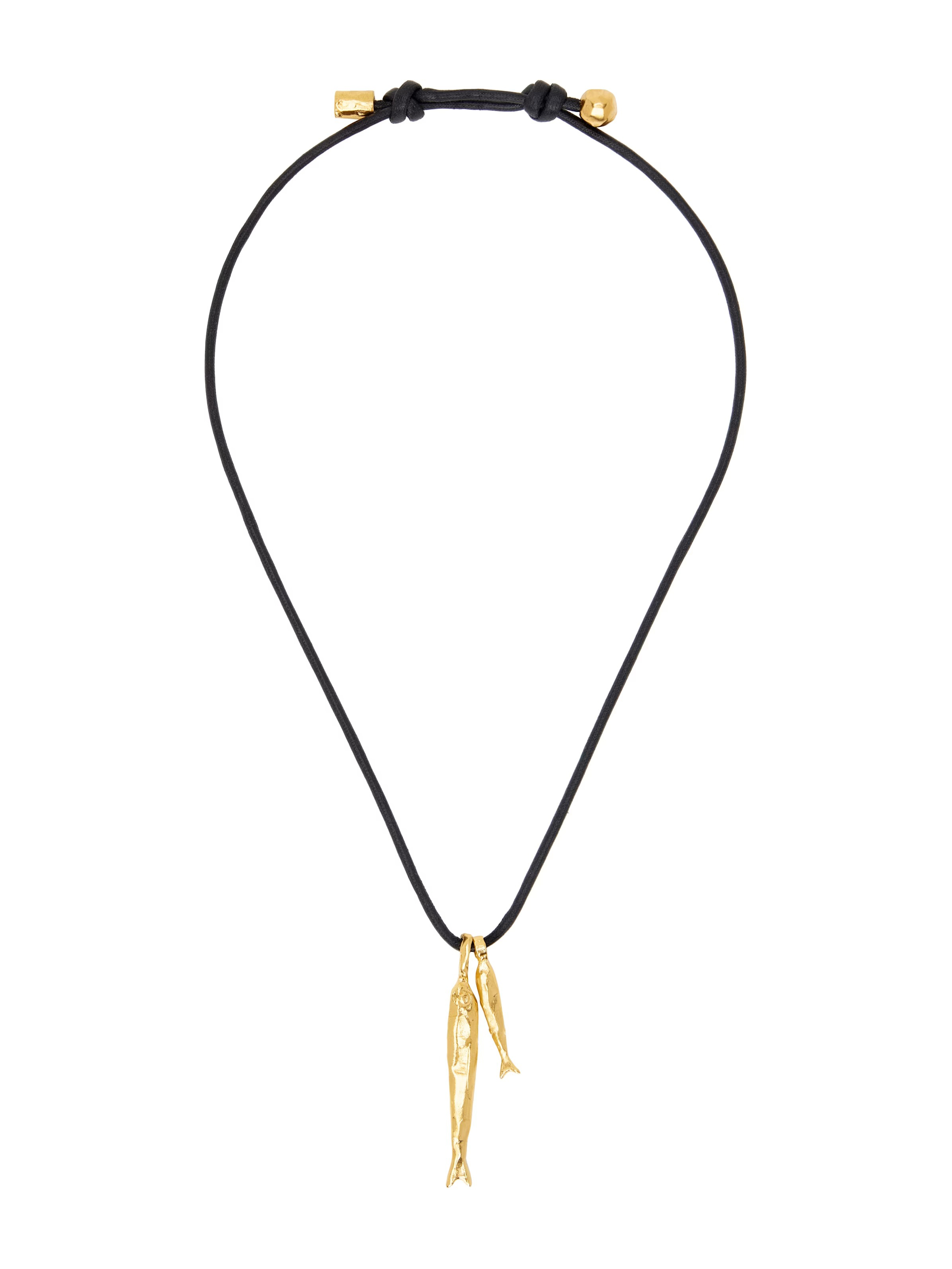 Alighieri, Black & Gold 'the Gone Fishing' Necklace
