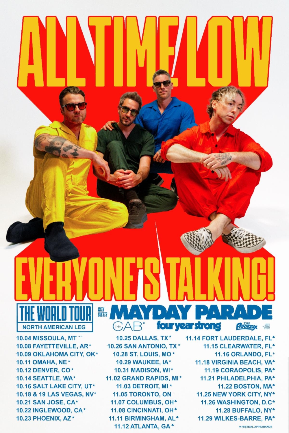 all time low 2025 tour dates poster